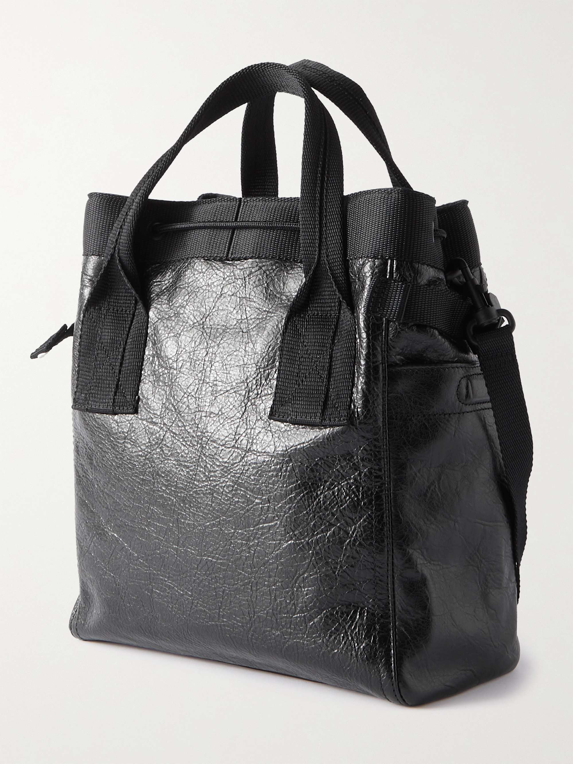 BALENCIAGA Creased-Leather Tote Bag