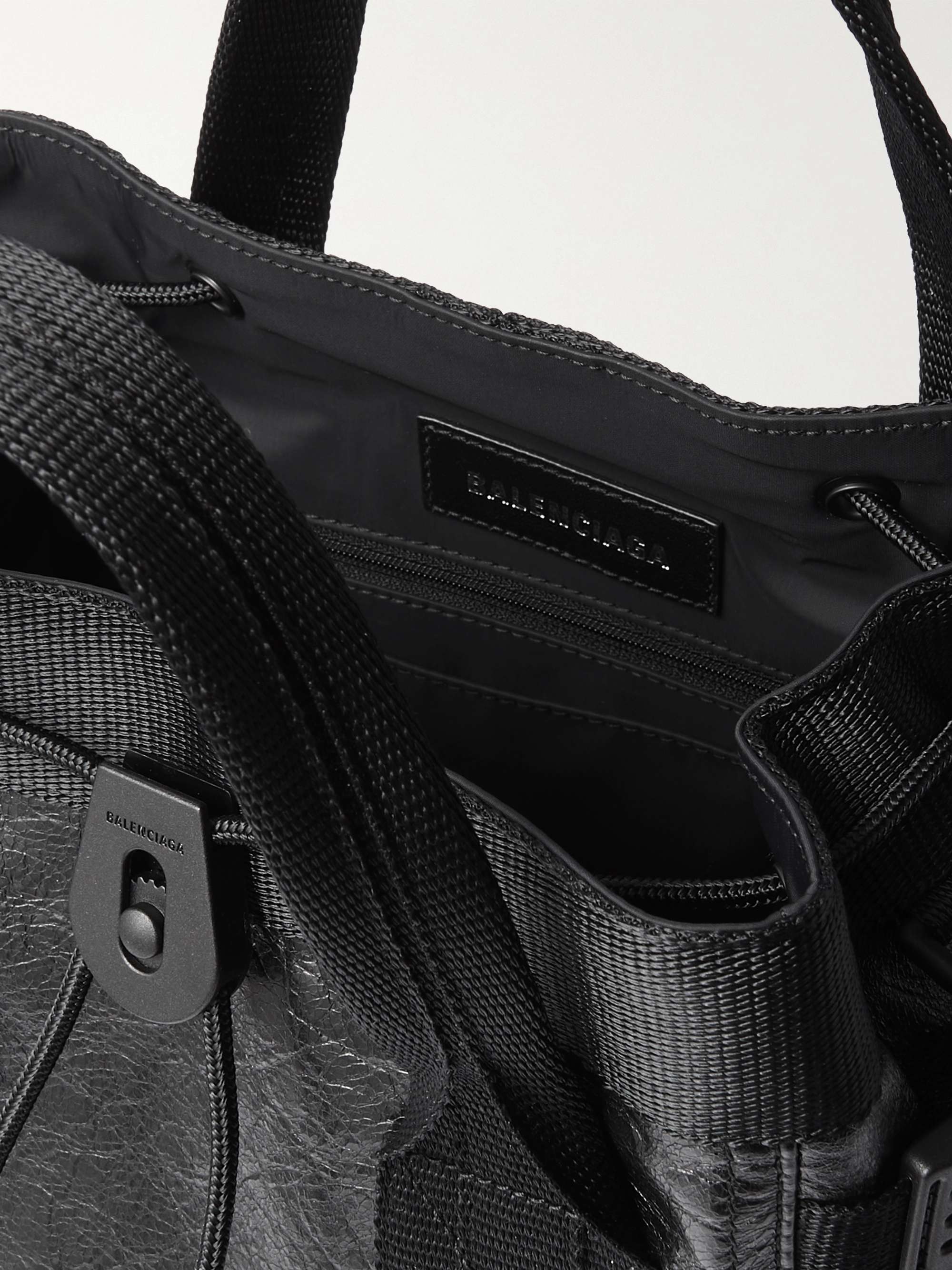 BALENCIAGA Creased-Leather Tote Bag