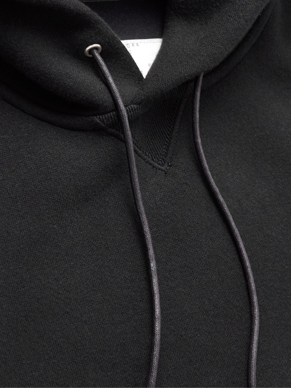 Shop Sacai Ma-1 Nylon-trimmed Cotton-blend Jersey Hoodie In Black