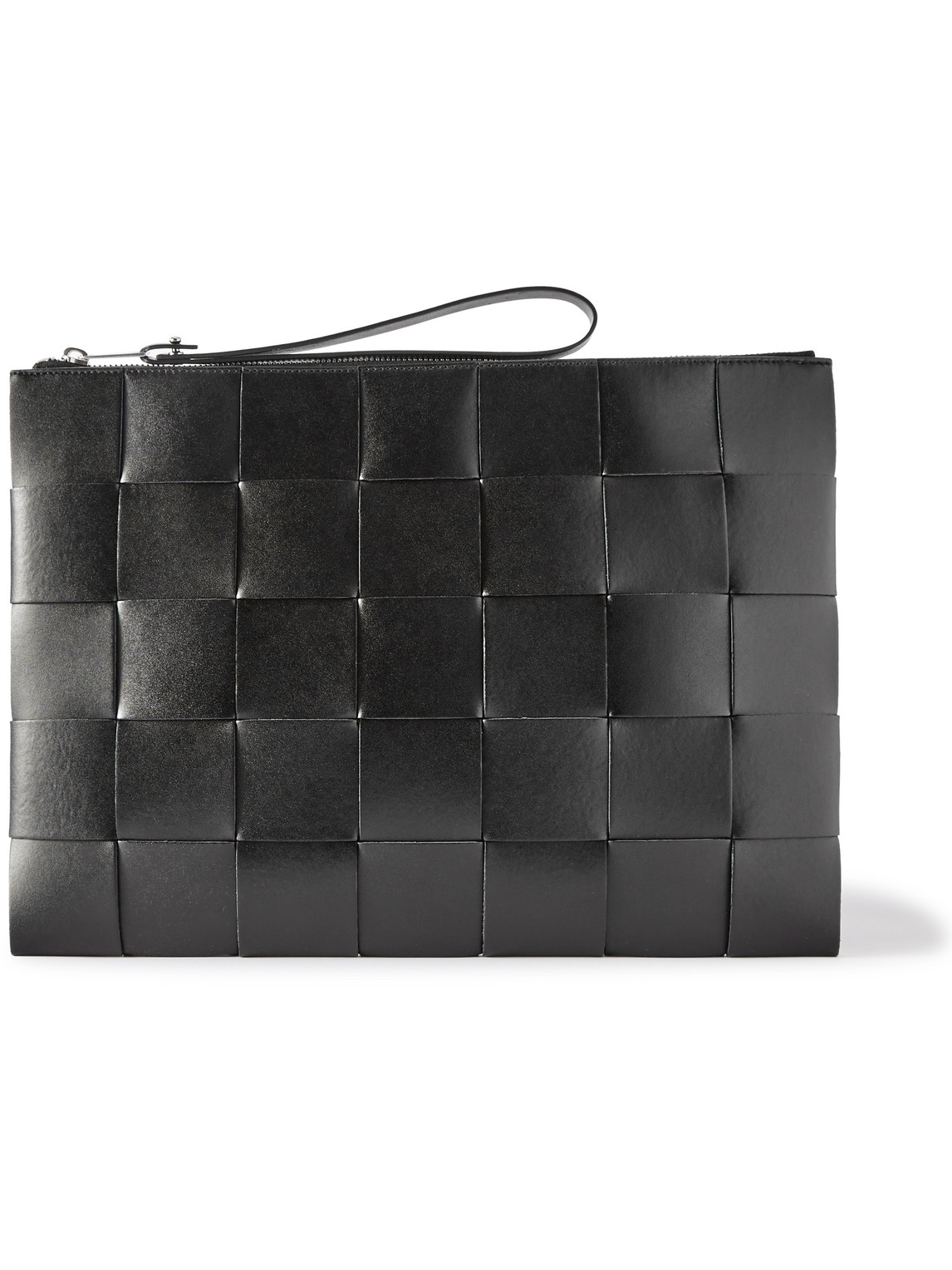 Bottega Veneta - Large Intrecciato Leather Pouch - Men - Black