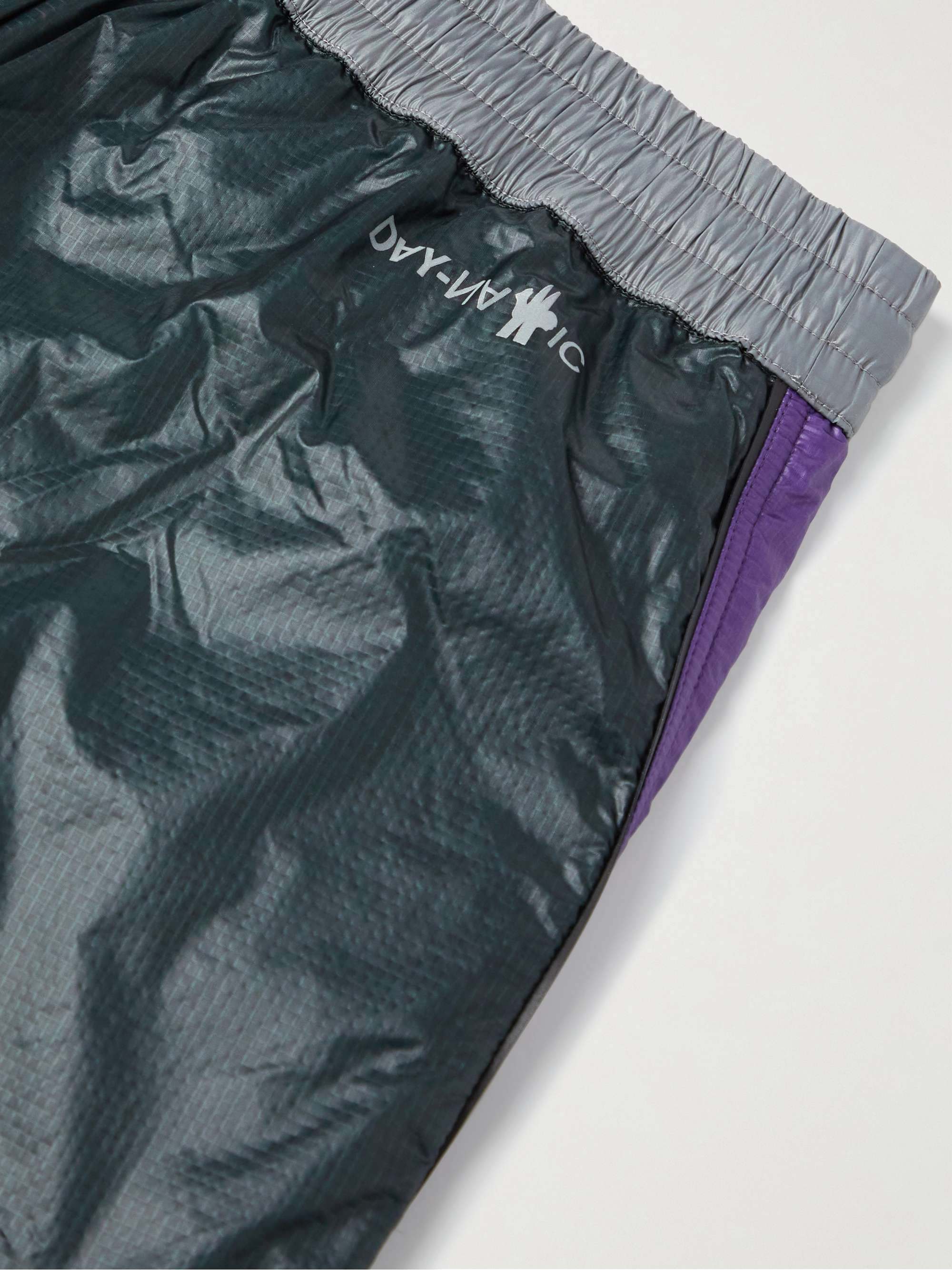 MONCLER GRENOBLE Straight-Leg Colour-Block Ripstop Drawstring Shorts