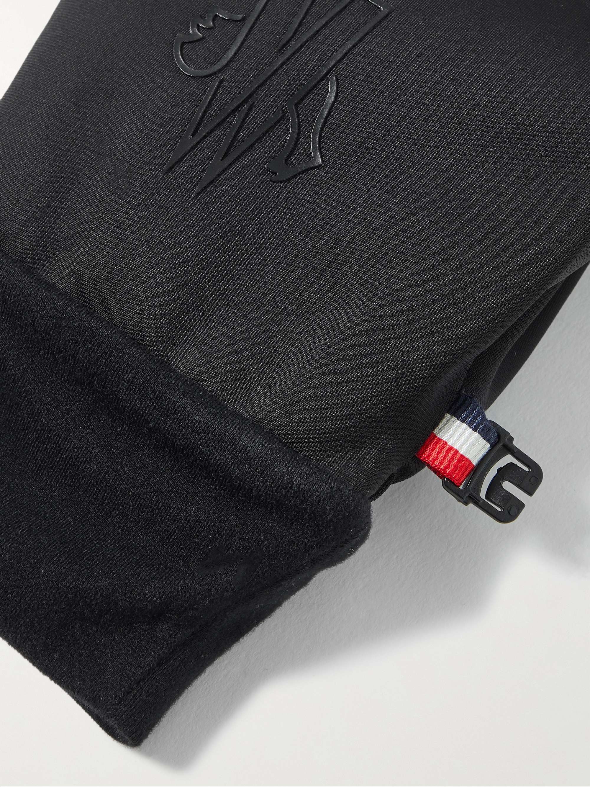 MONCLER GRENOBLE Logo-Appliquéd Faux Leather and Shell Gloves