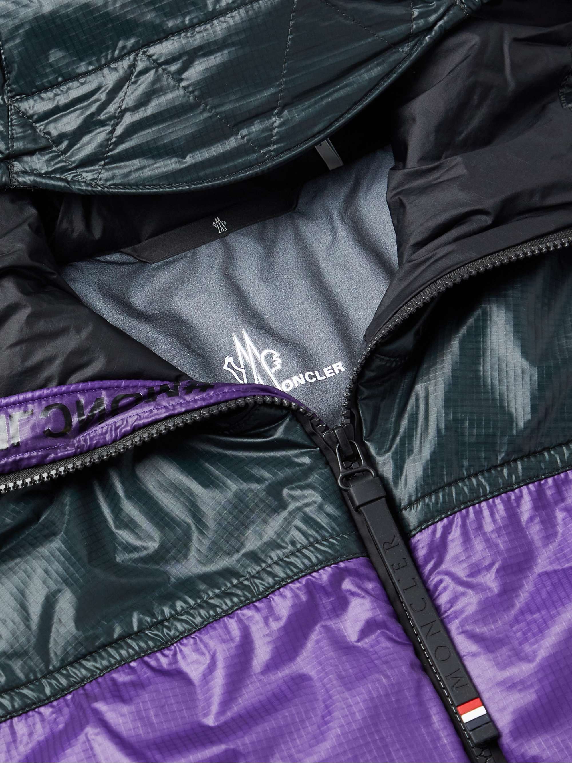 MONCLER GRENOBLE Peyrus Colour-Block Padded Ripstop Hooded Jacket