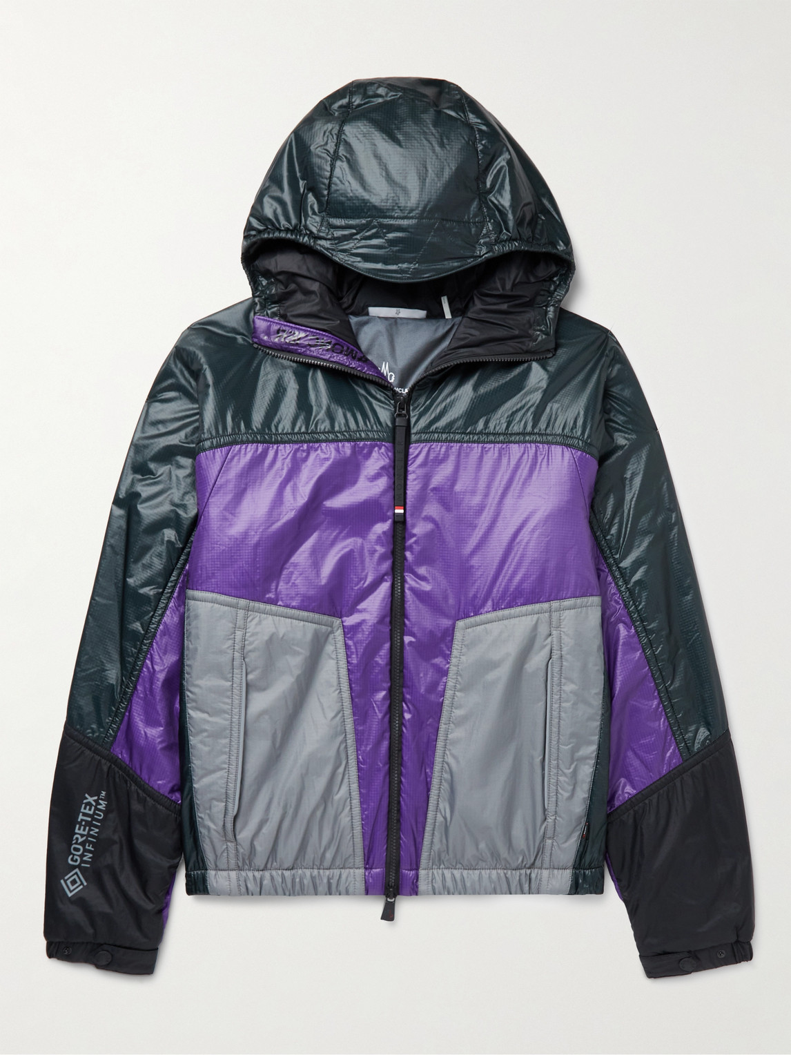Peyrus Colour-Block Padded Ripstop Hooded Jacket
