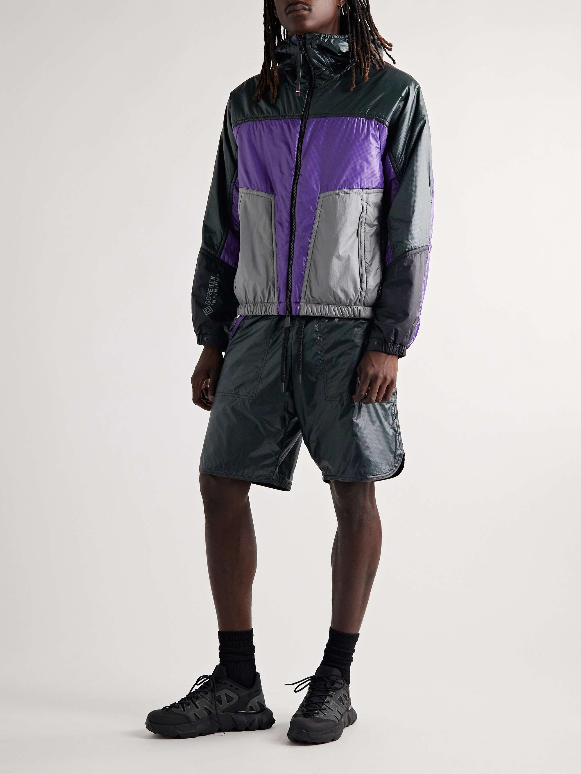 MONCLER GRENOBLE Peyrus Colour-Block Padded Ripstop Hooded Jacket