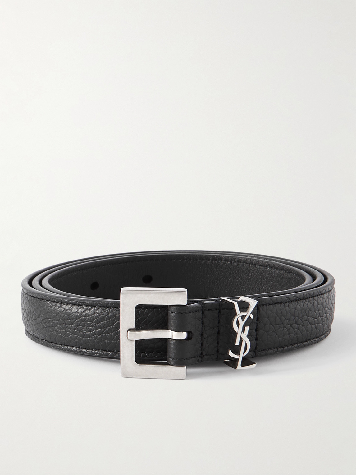 Saint Laurent 2cm Full-Grain Leather Belt - Men