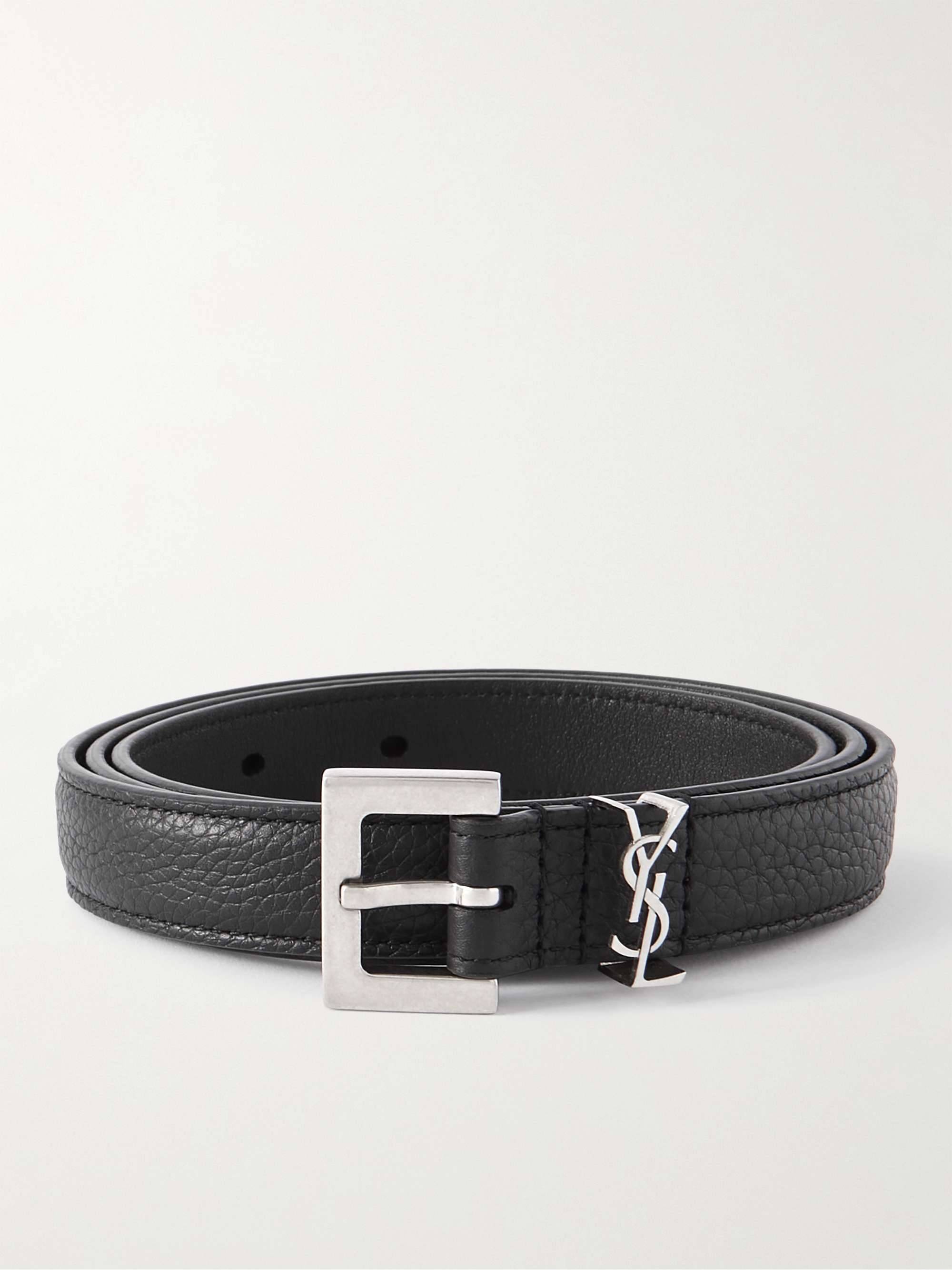 Saint Laurent Women's Monogram Leather Belt