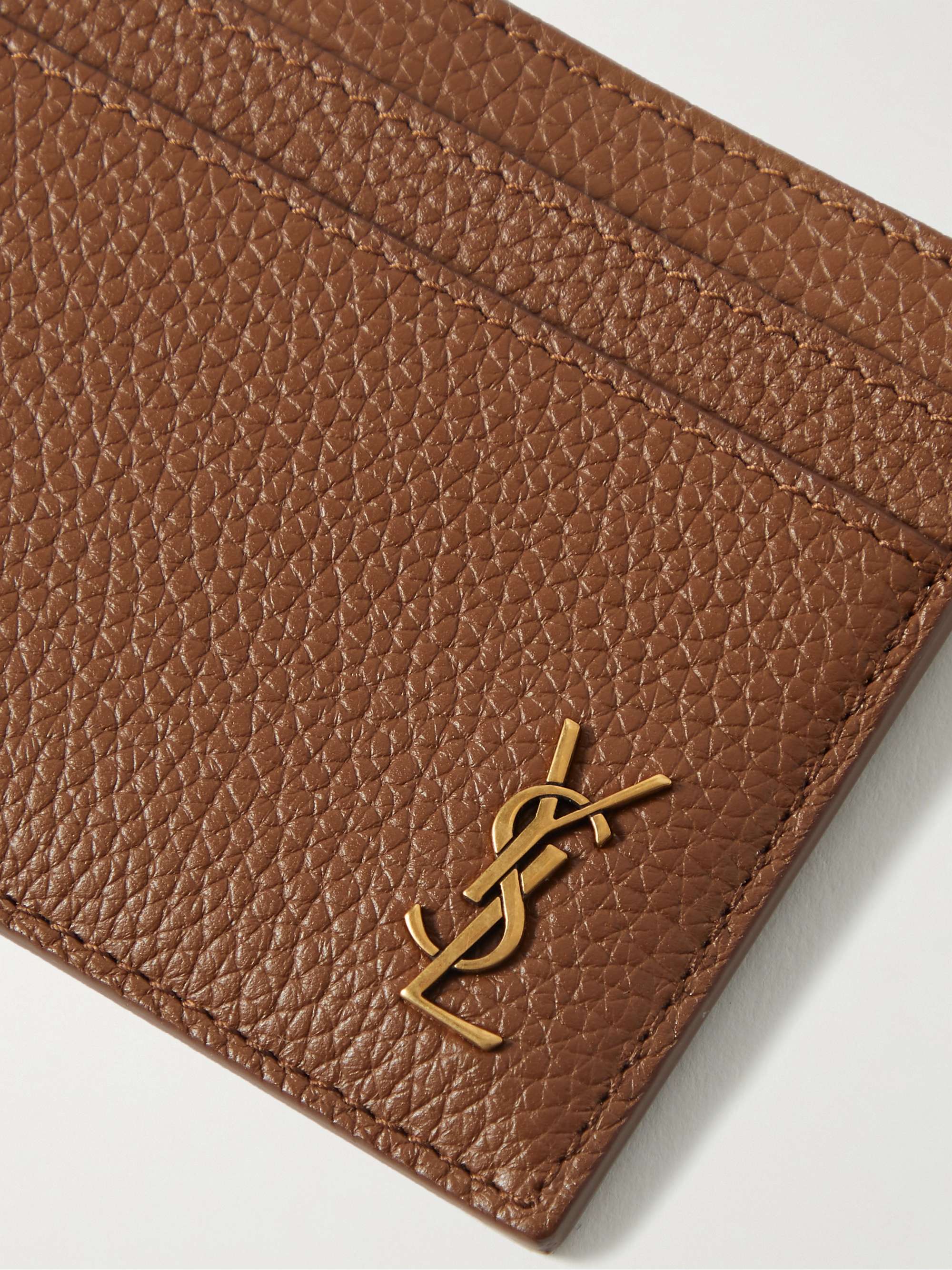 Logo-Appliquéd Full-Grain Leather Cardholder