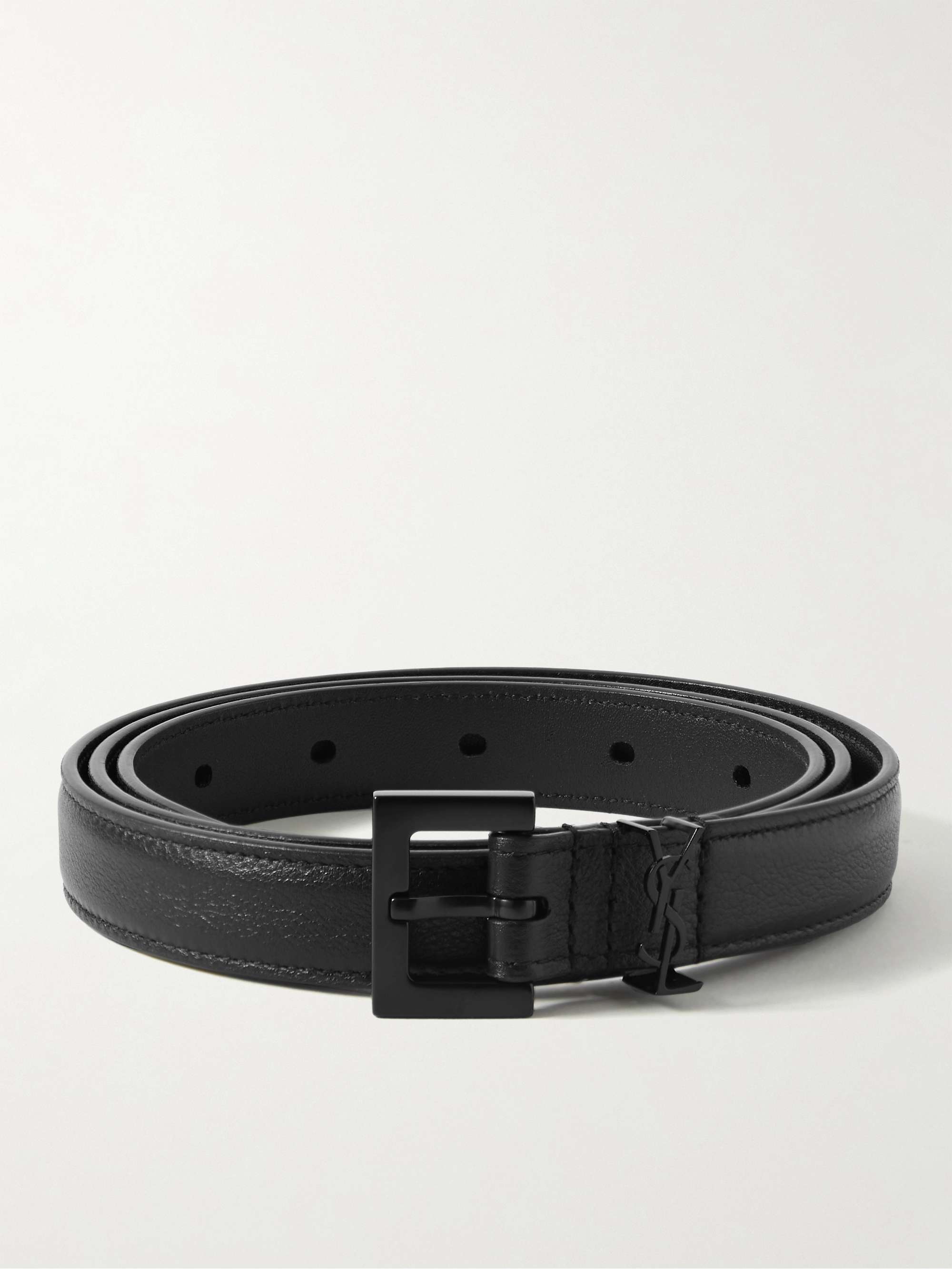 3cm monogram smooth leather belt - Saint Laurent - Women