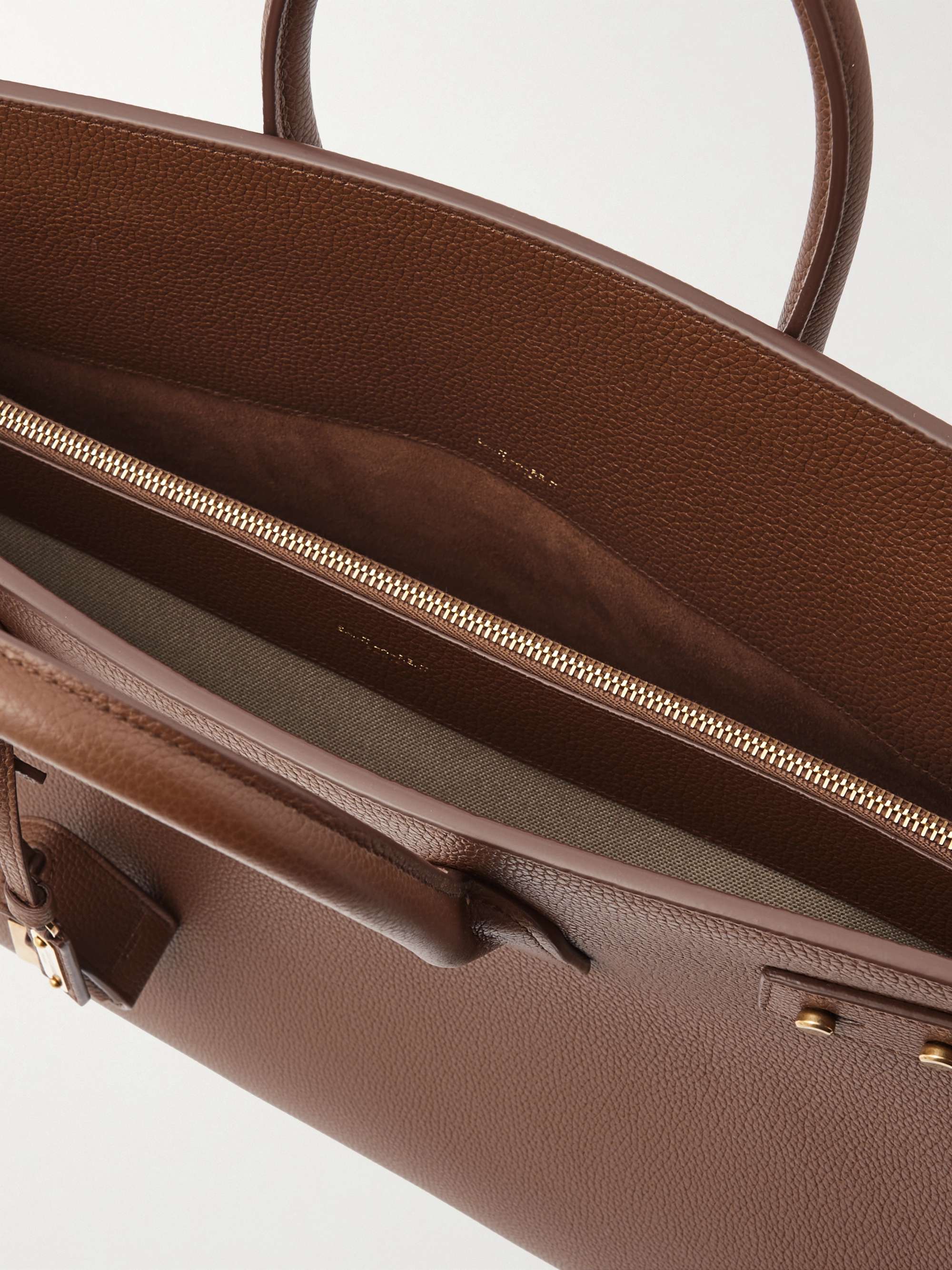 SAINT LAURENT Sac de Jour Large Full-Grain Leather Tote Bag