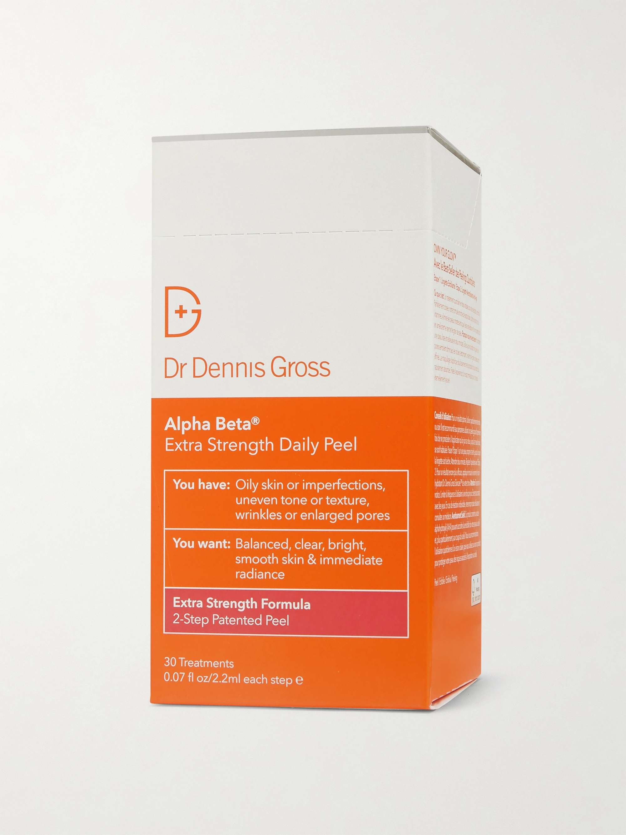 DR. DENNIS GROSS SKINCARE Alpha Beta Extra Strength Daily Peel, 30 x 2.2ml for Men MR PORTER