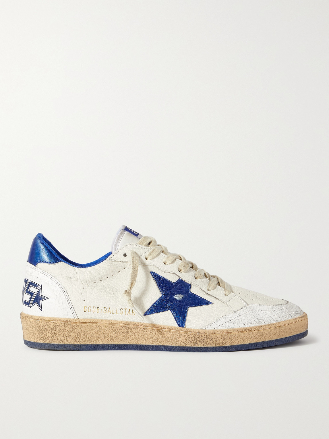 Golden Goose Ball Star Distressed Leather Sneakers - Men