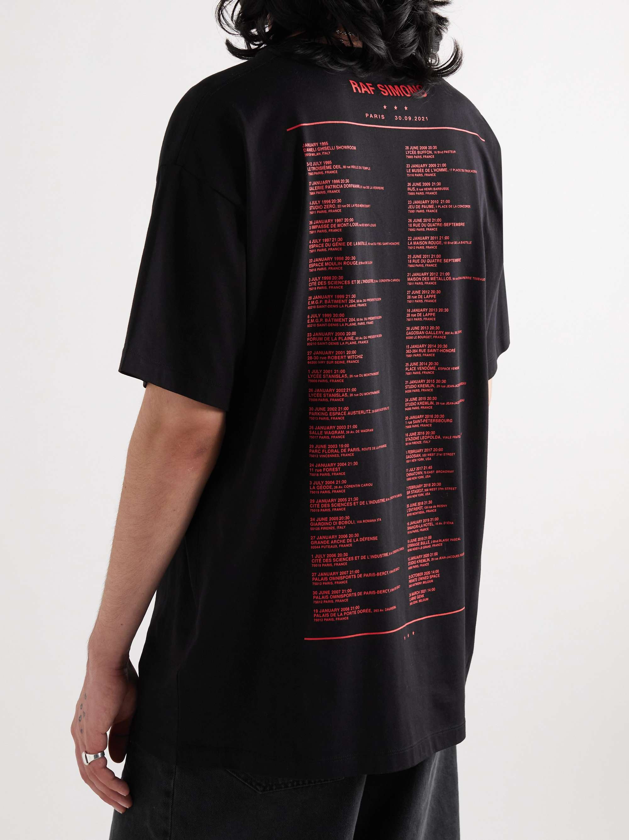 RAF SIMONS Oversized Printed Cotton-Jersey T-Shirt