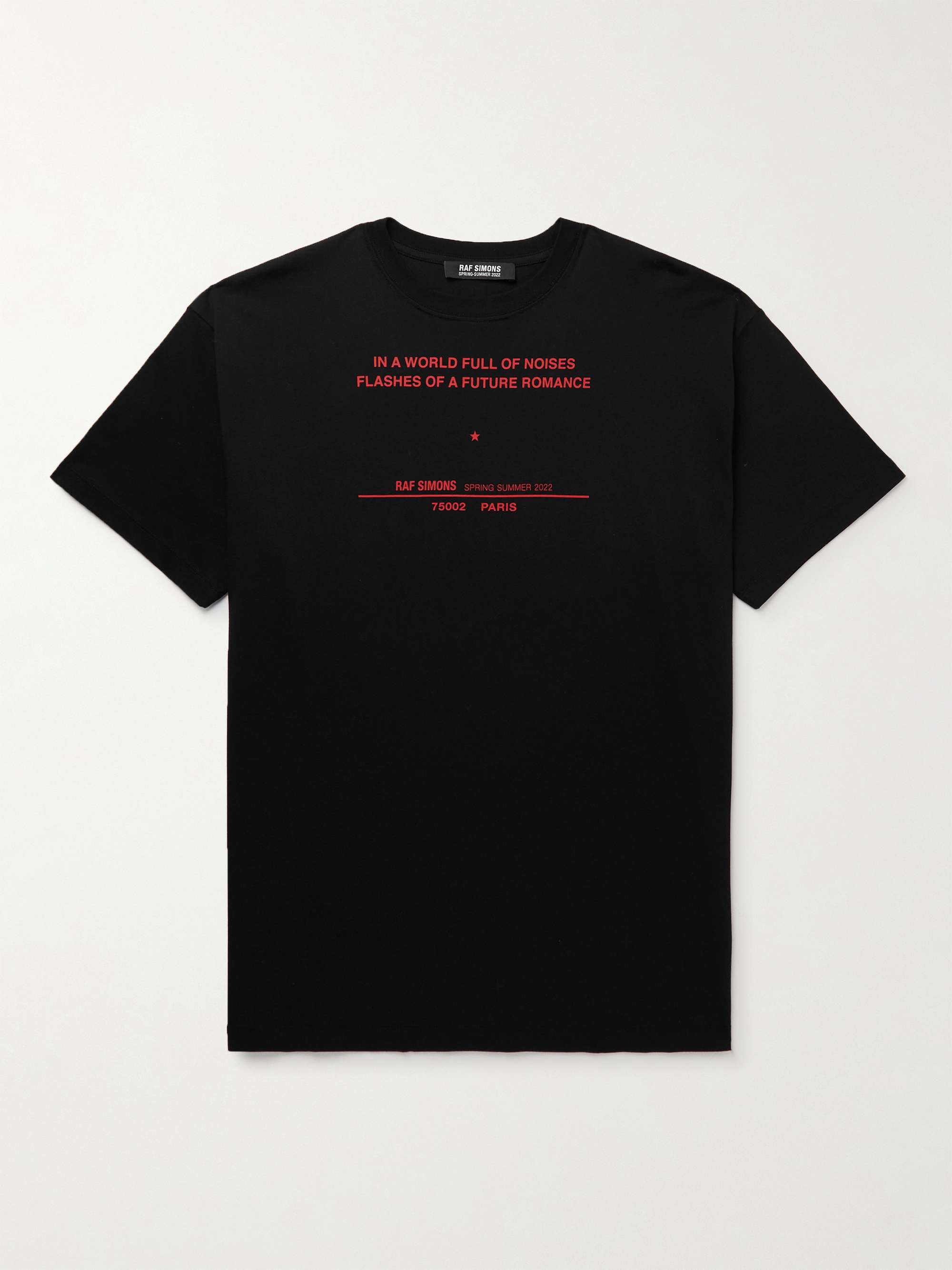 RAF SIMONS Oversized Printed Cotton-Jersey T-Shirt