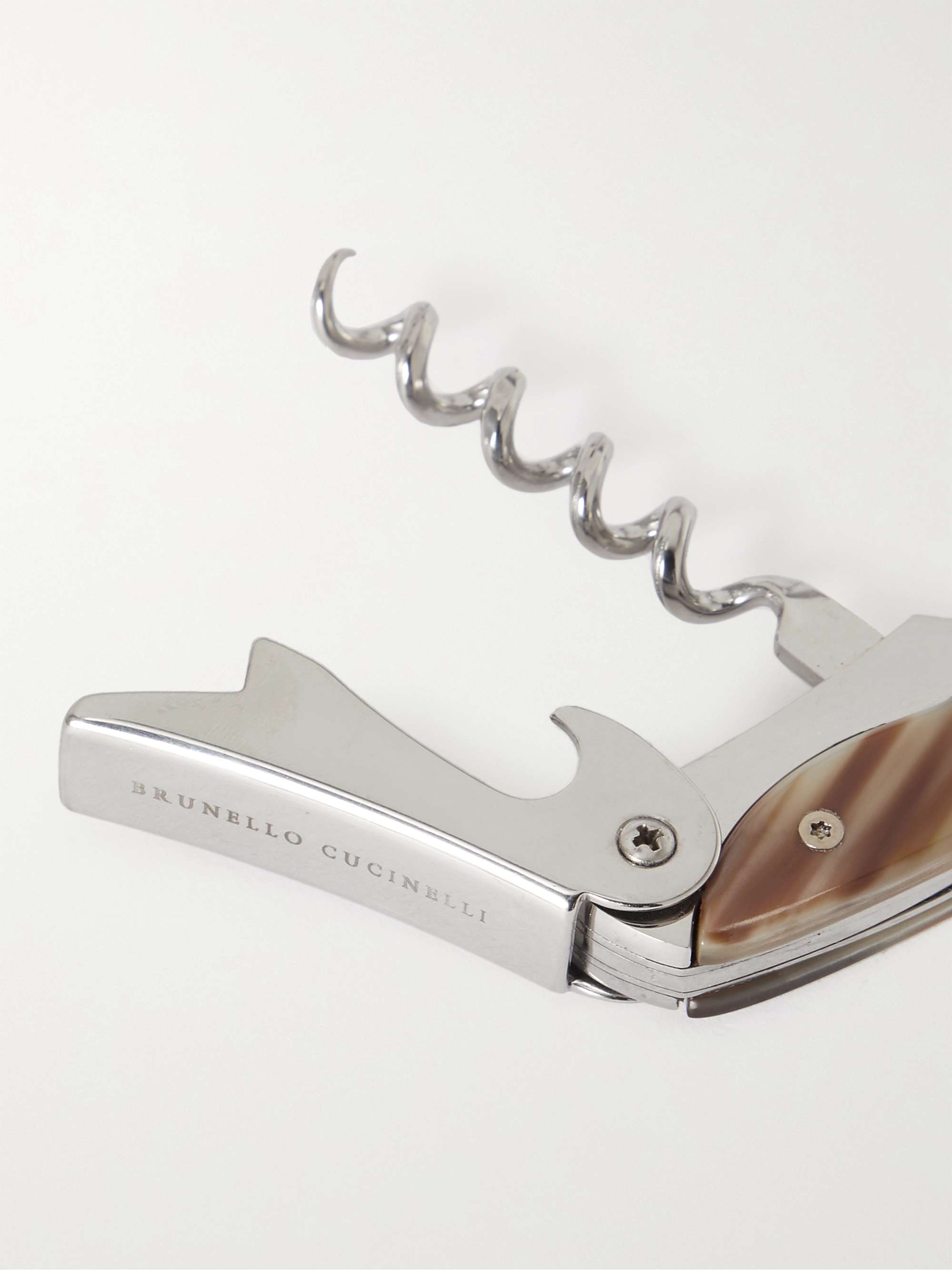 BRUNELLO CUCINELLI Stainless Steel and Horn Corkscrew