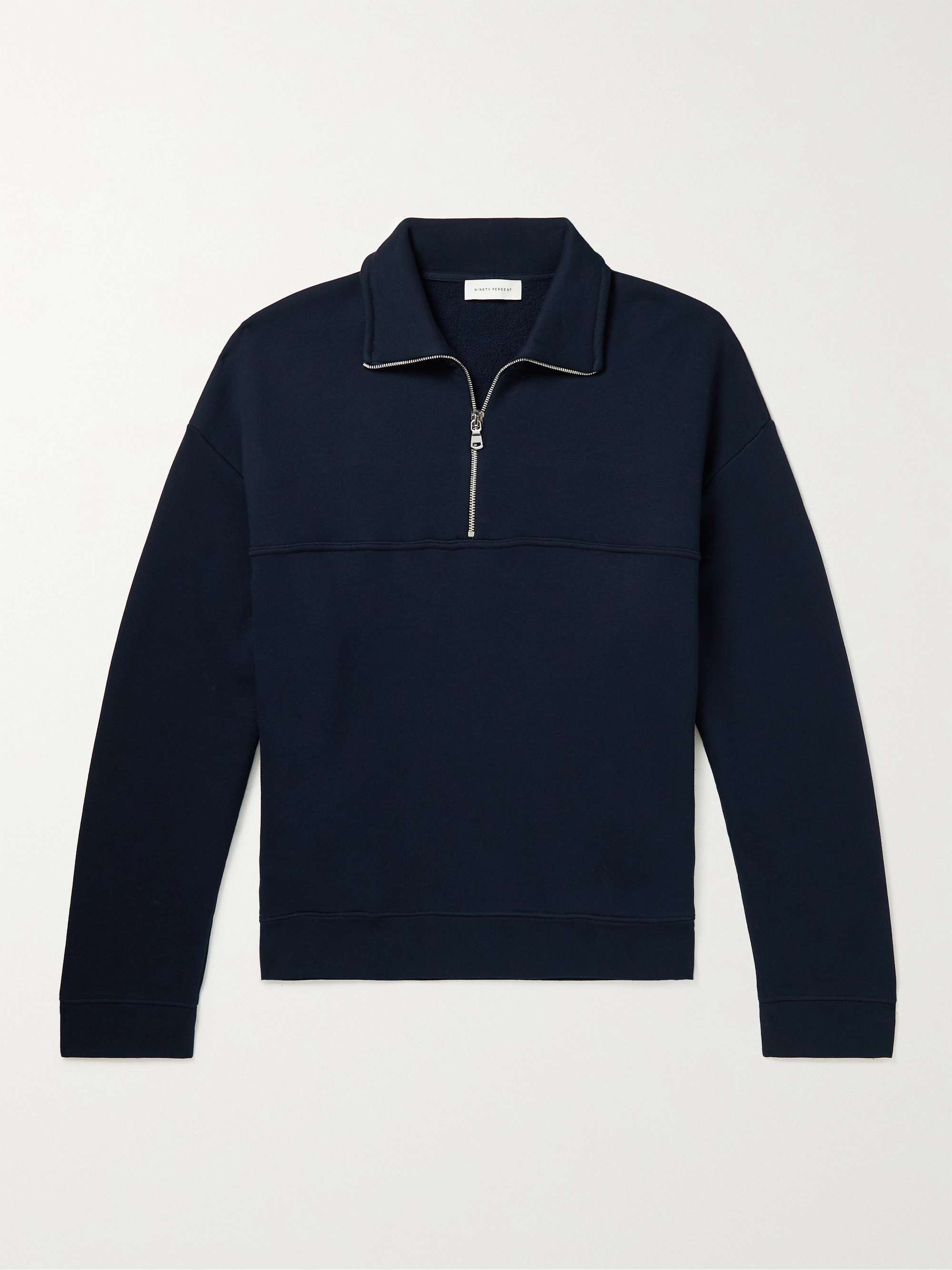 Organic Cotton-Jersey Half-Zip Sweatshirt