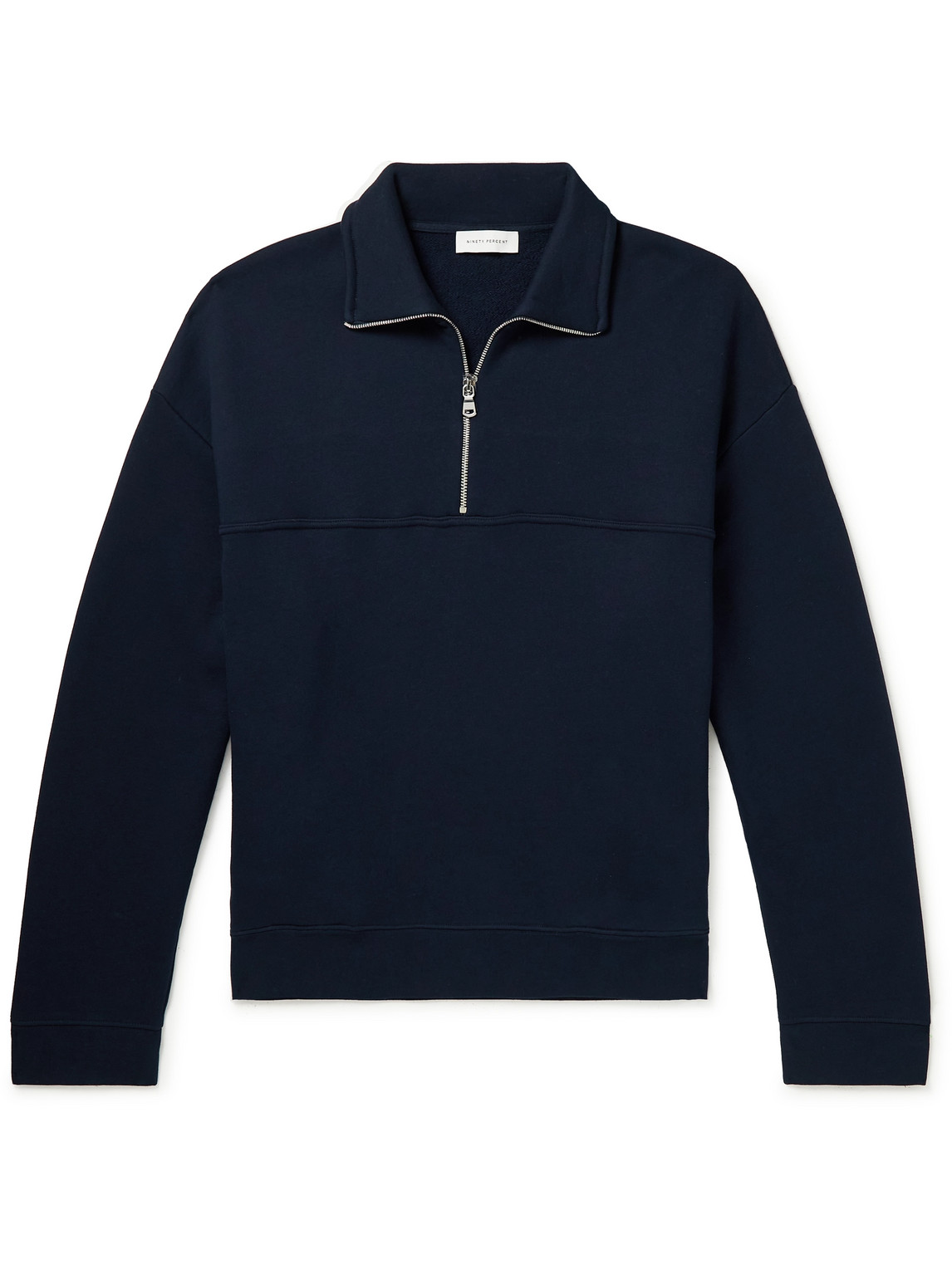Organic Cotton-Jersey Half-Zip Sweatshirt