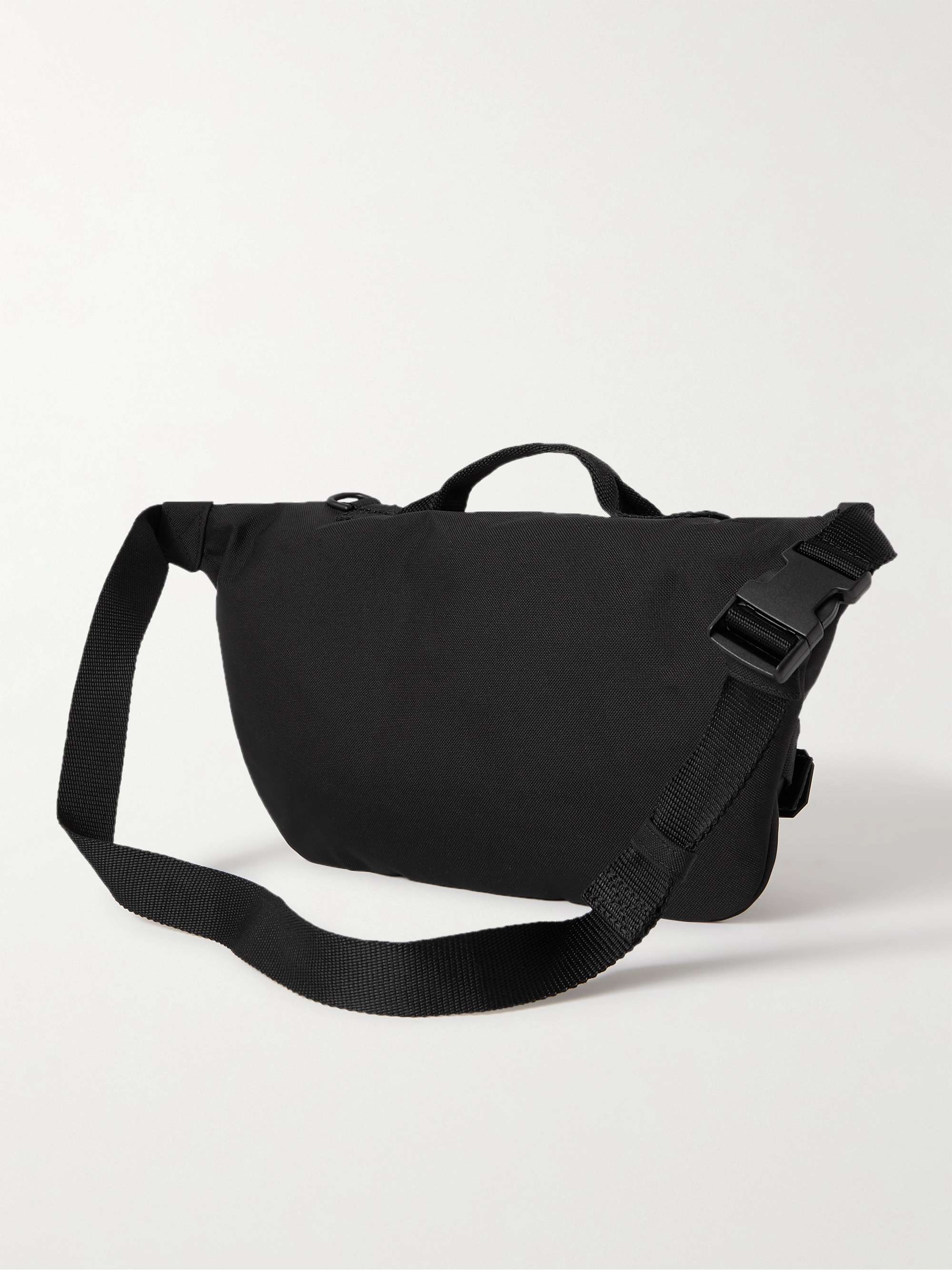 BALENCIAGA Army Large Logo-Print Recycled Nylon Belt Bag