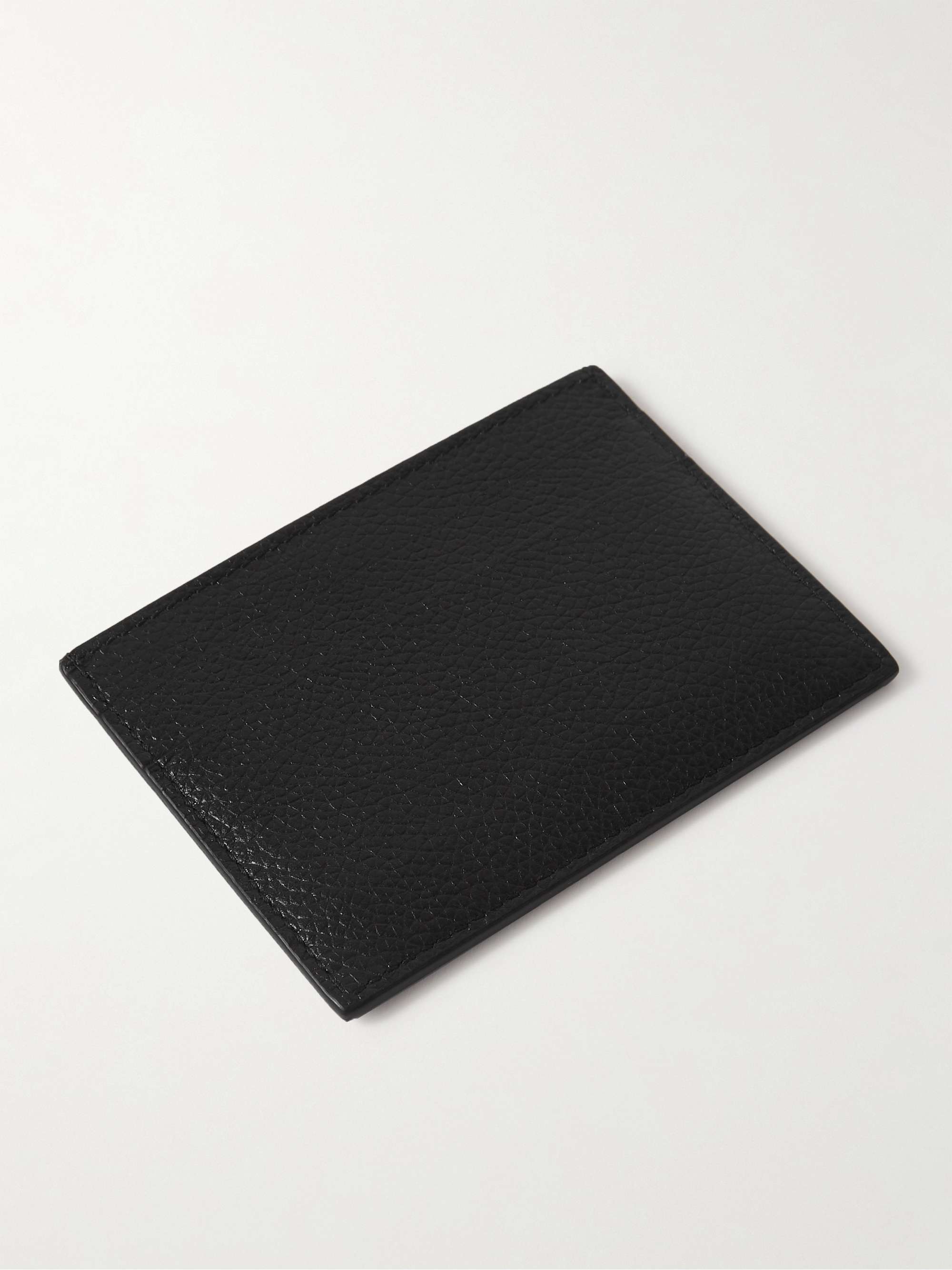 BALENCIAGA Logo-Print Full-Grain Leather Cardholder