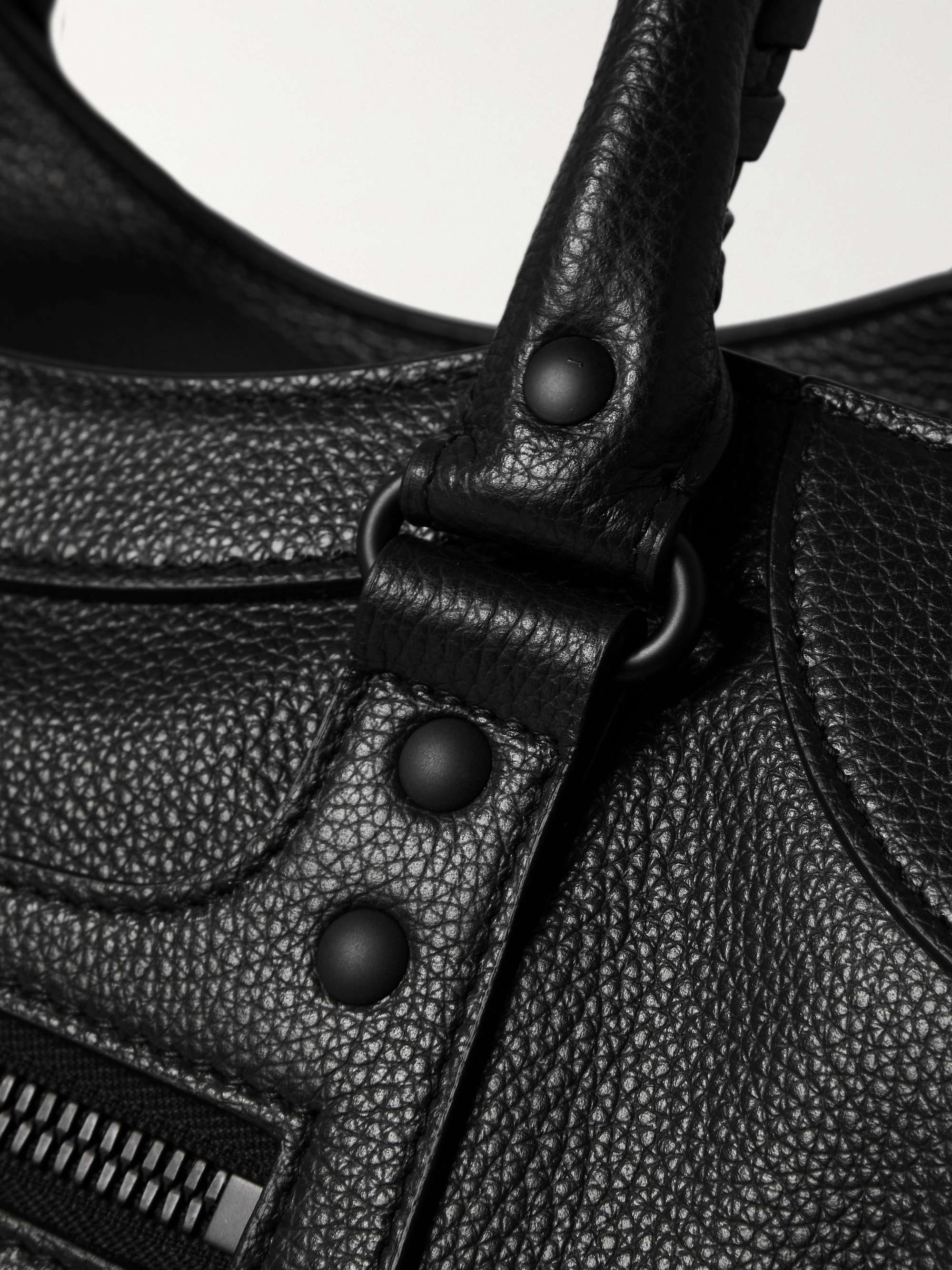 BALENCIAGA Neo Classic City Studded Full-Grain Leather Messenger Bag