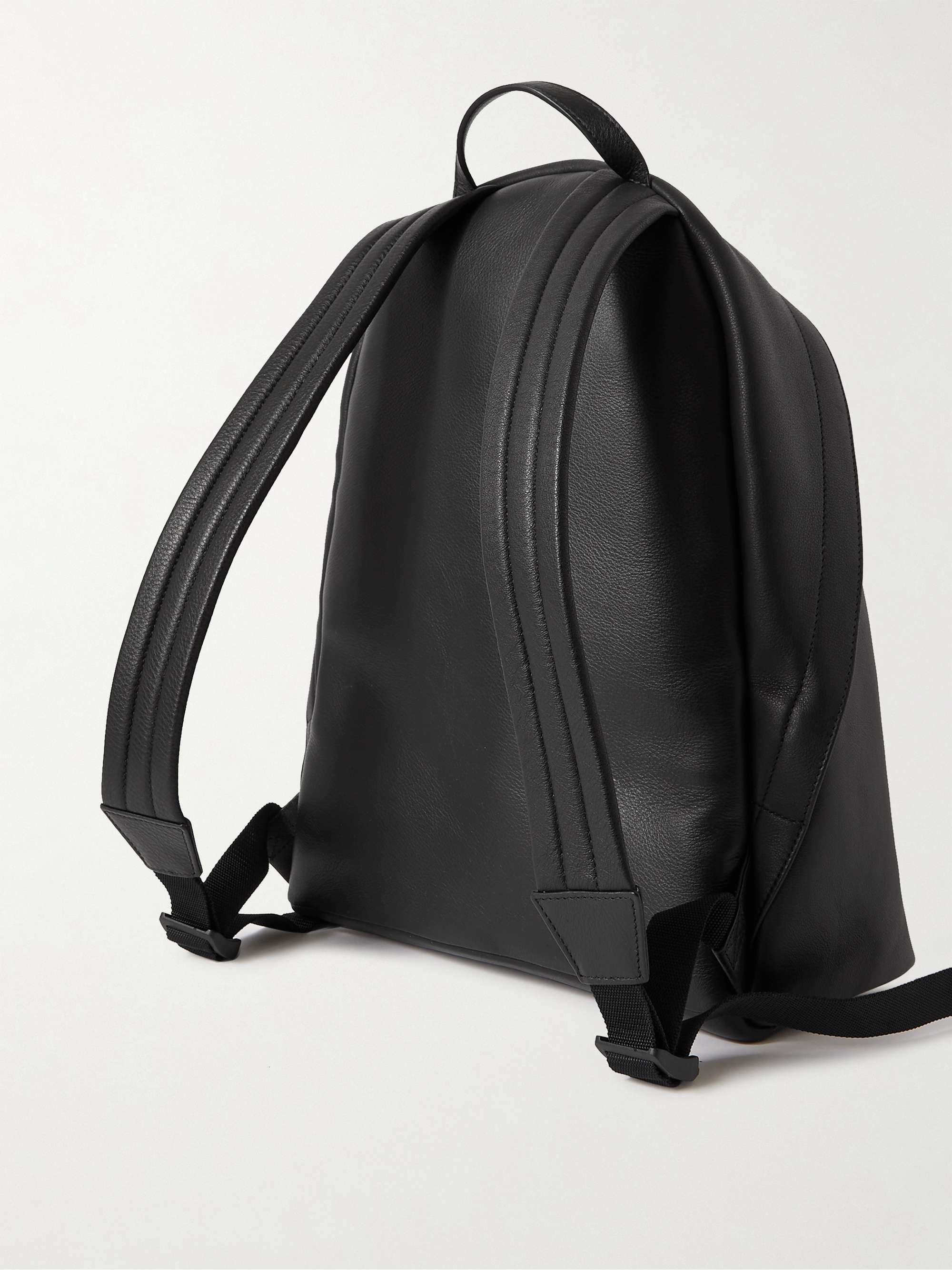 BALENCIAGA Logo-Print Leather Backpack