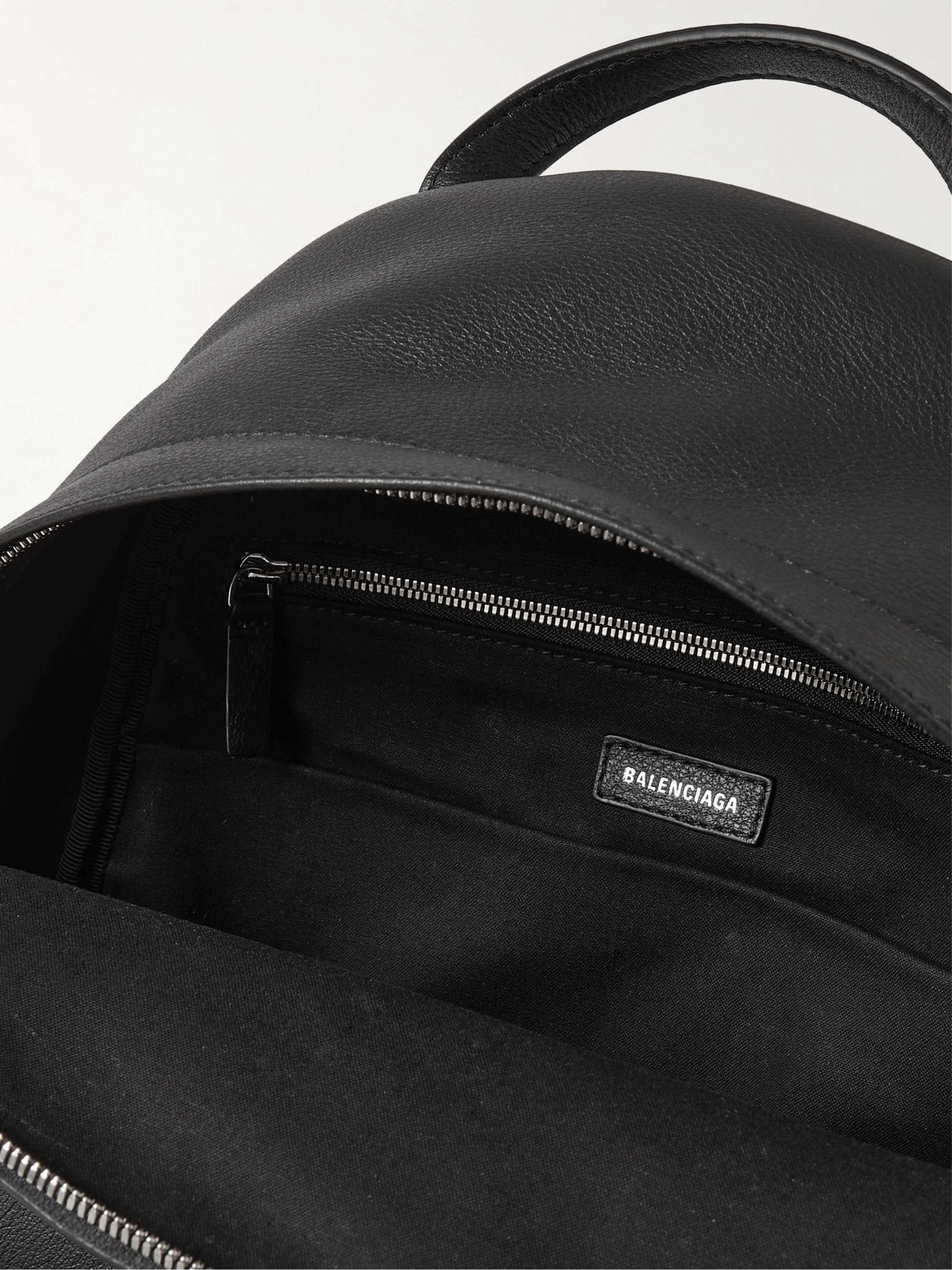 BALENCIAGA Logo-Print Leather Backpack