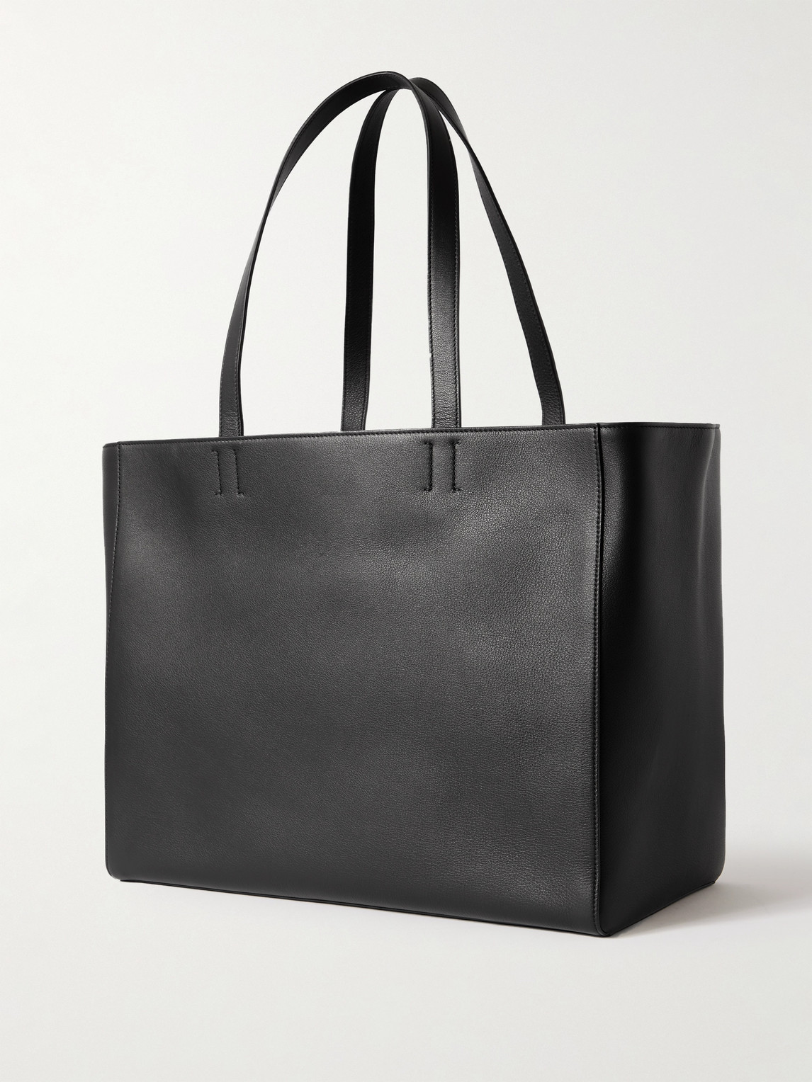 Shop Balenciaga Logo-print Leather Tote Bag In Black