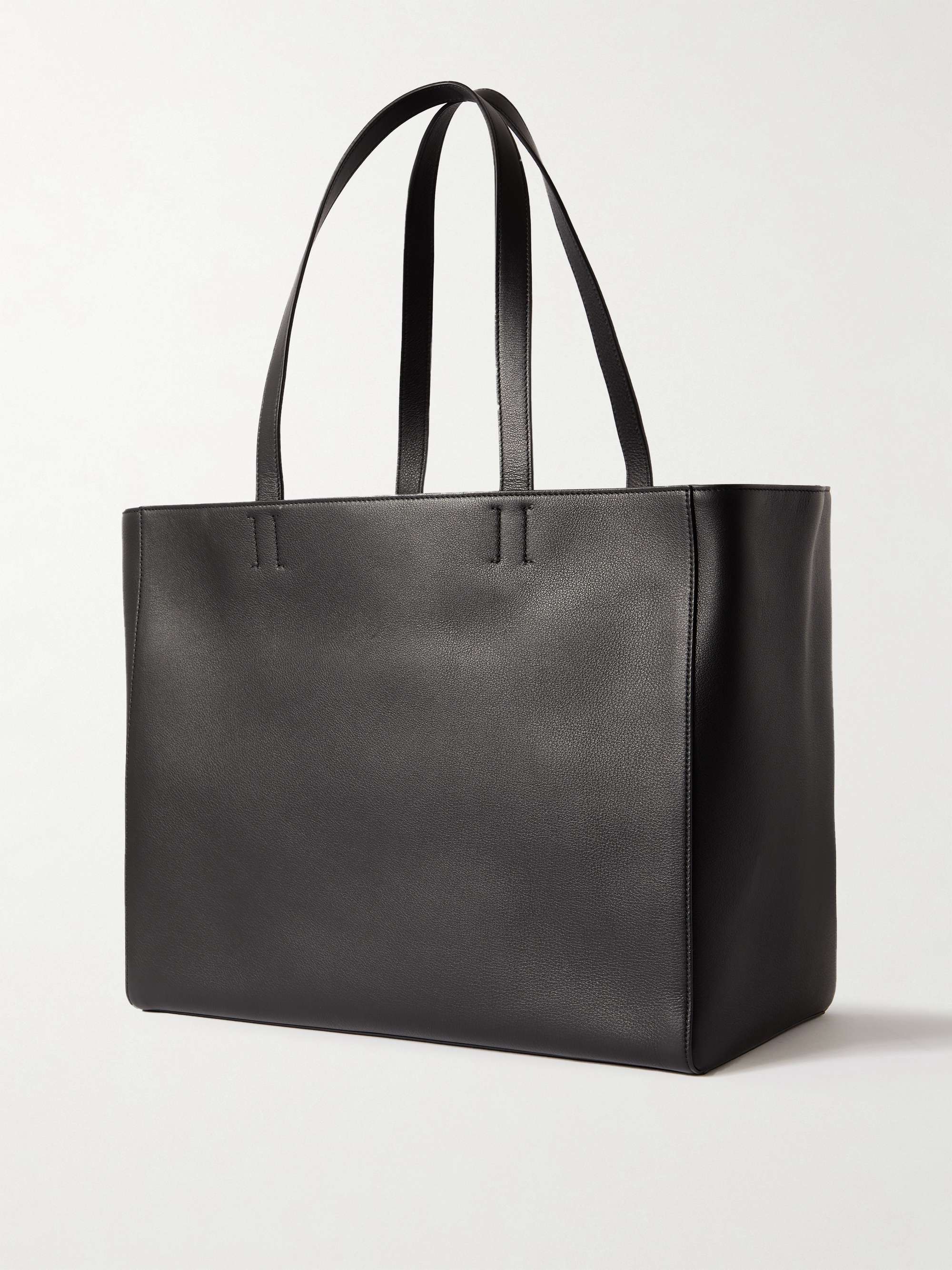 BALENCIAGA Logo-Print Leather Tote Bag