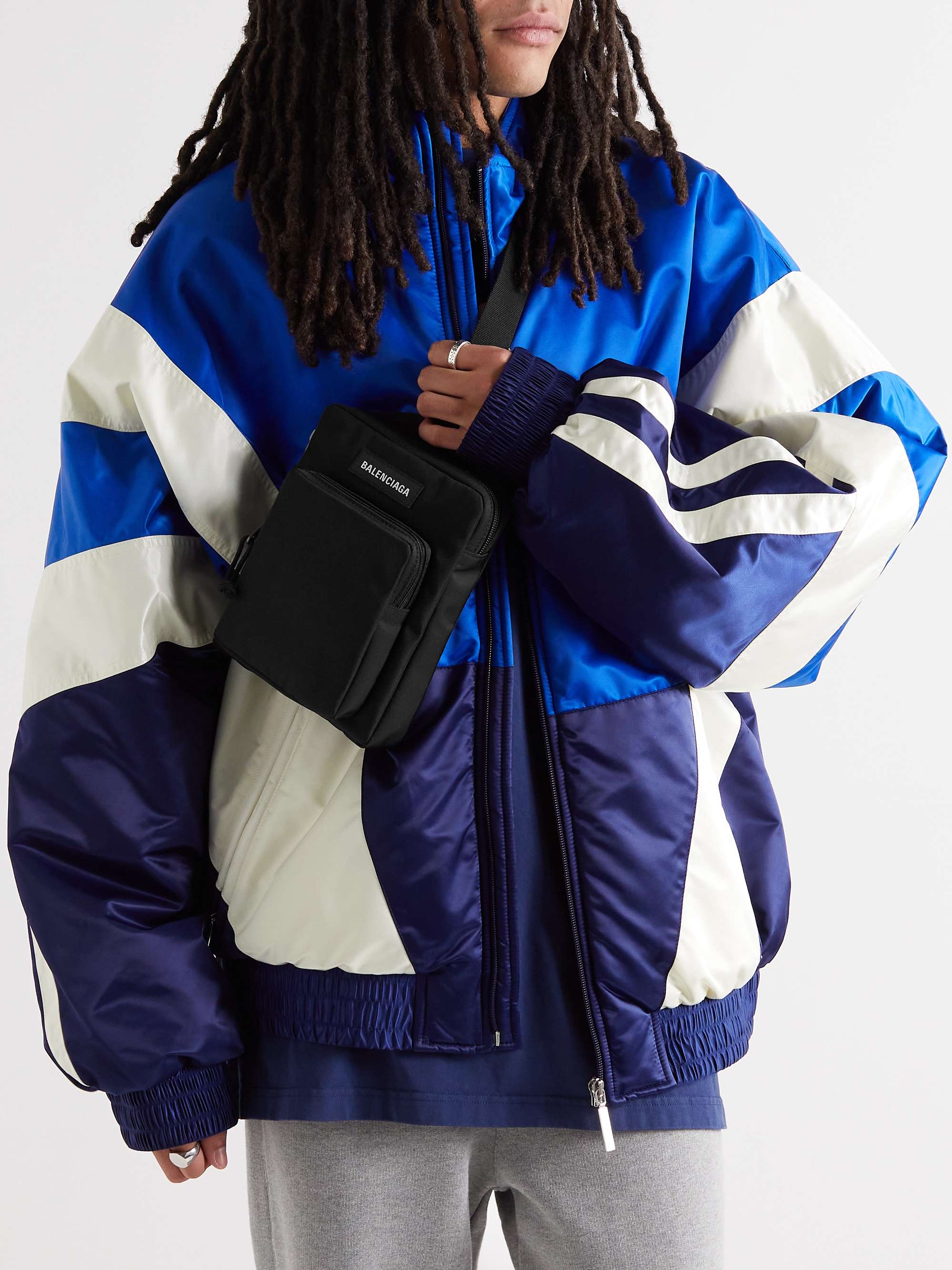 BALENCIAGA Explorer Logo-Print Nylon Messenger Bag