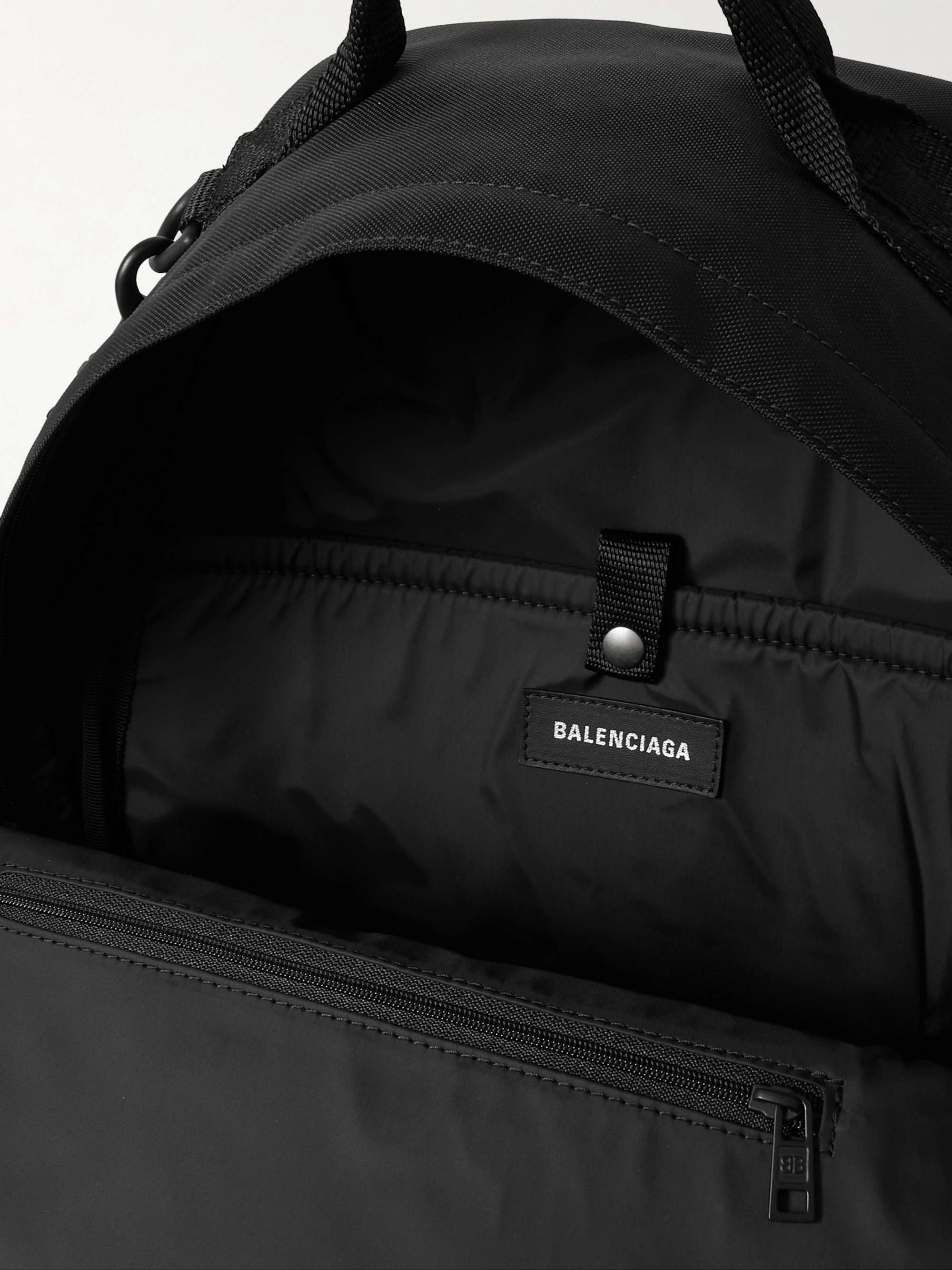 BALENCIAGA Army Webbing-Trimmed Recycled Canvas Backpack | MR PORTER