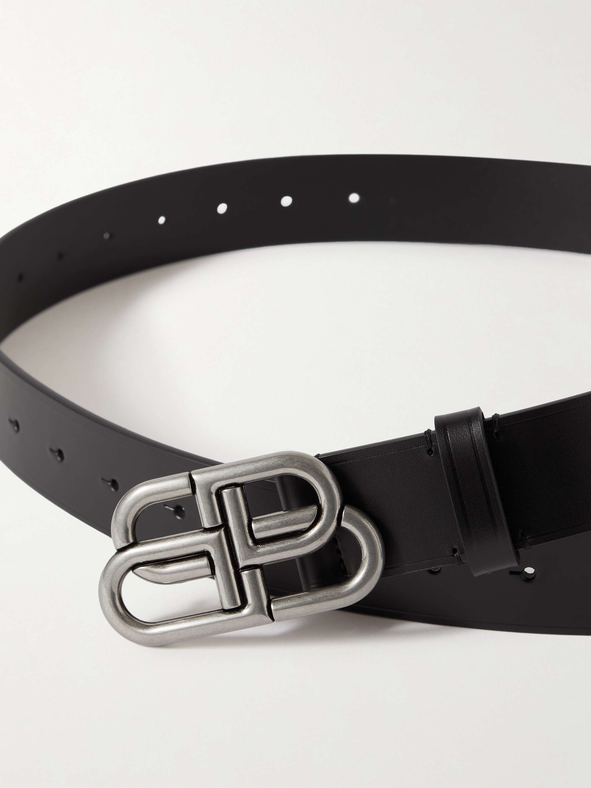 Balenciaga Leather belt with logo, Men's Accessories