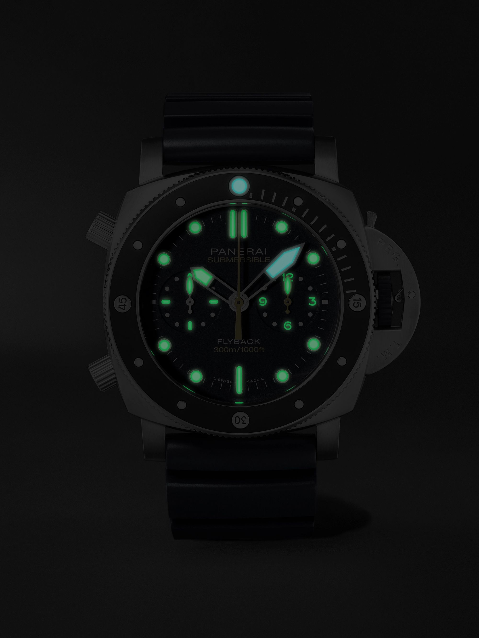 PANERAI Submersible Mike Horn Limited Edition Automatic Flyback Chronograph 47mm Titanium and Rubber Watch, Ref. No. PAM01291