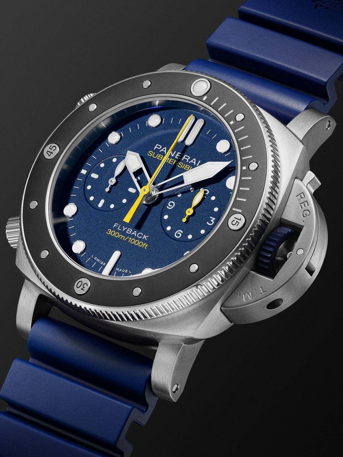  Panerai - Submersible Mike Horn Limited Edition Automatic Flyback Chronograph 47mm Titanium And Rubber Watch, Ref. No. Pam01291 - Men - Blue 