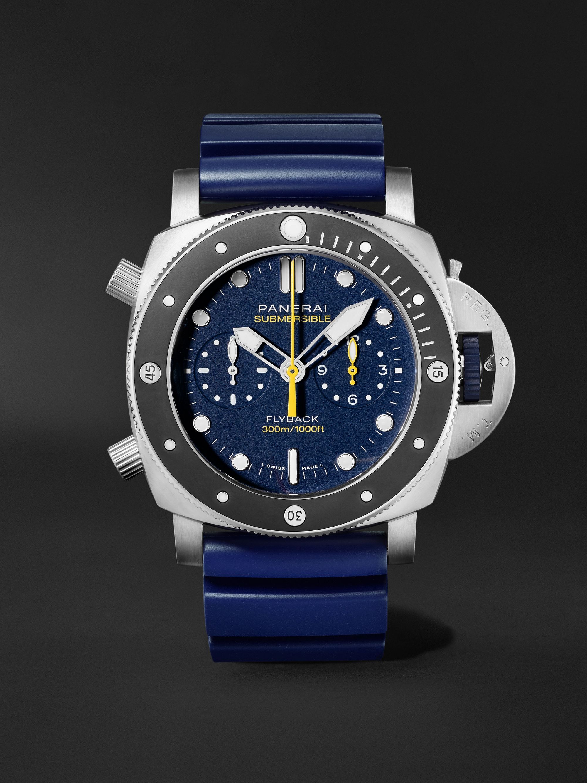 PANERAI Submersible Mike Horn Limited Edition Automatic Flyback Chronograph 47mm Titanium and Rubber Watch, Ref. No. PAM01291