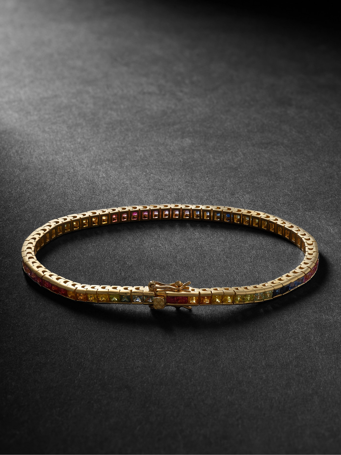 Shop Mateo Gold Sapphire Tennis Bracelet