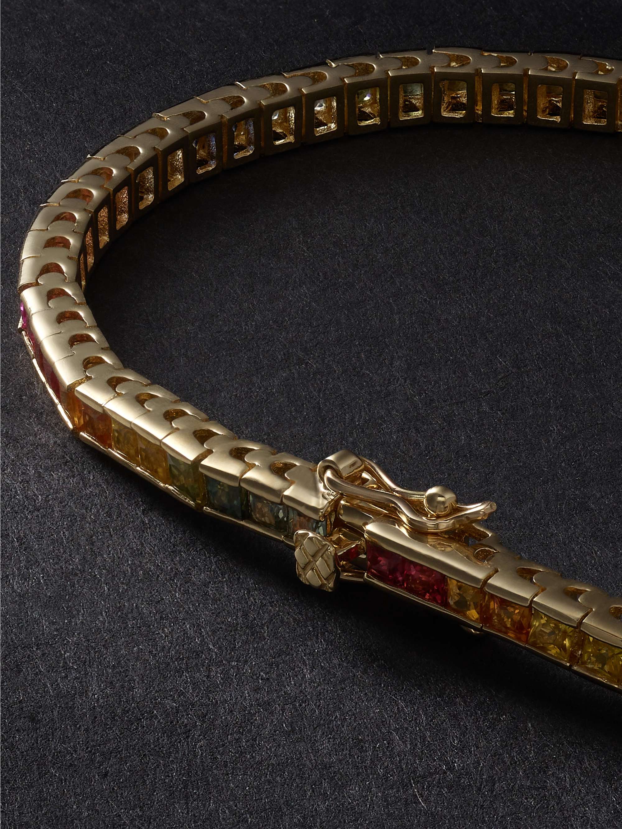 MATEO Gold Sapphire Tennis Bracelet