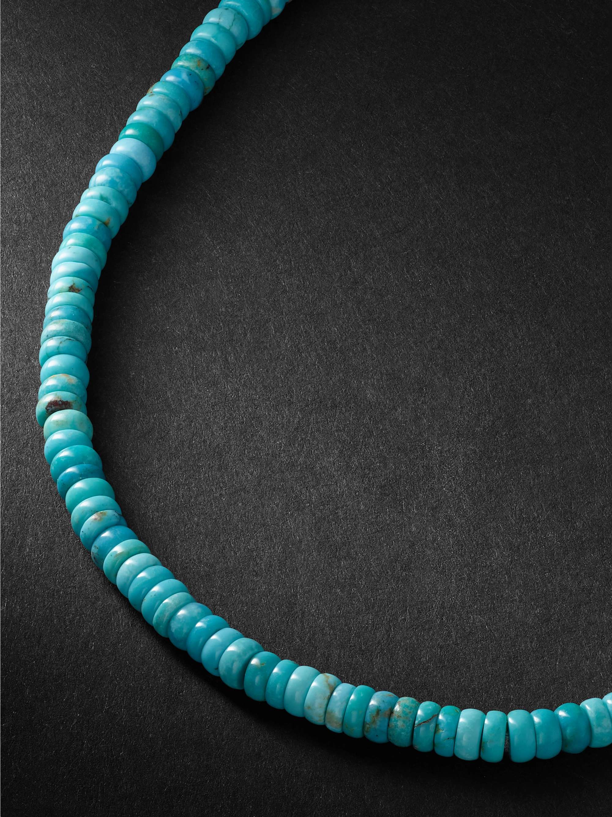 MATEO Gold Malachite Beaded Necklace