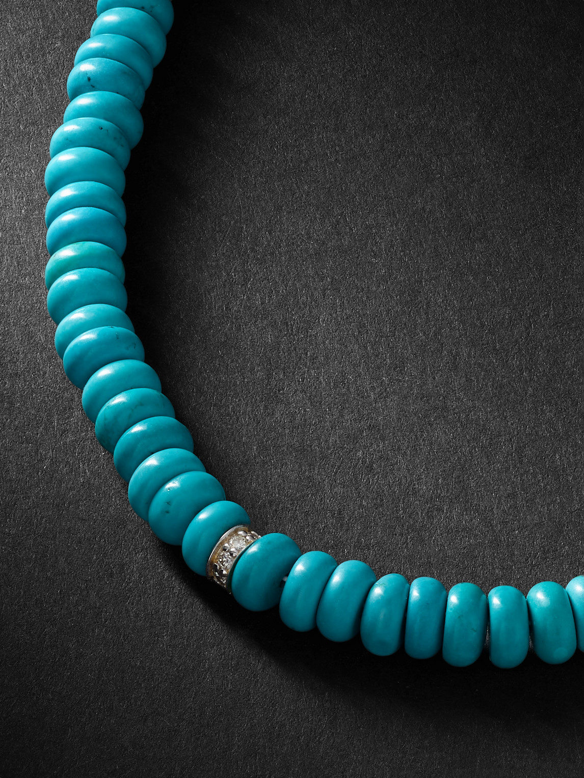 Shop Mateo Gold, Turquoise And Diamond Beaded Bracelet In Blue