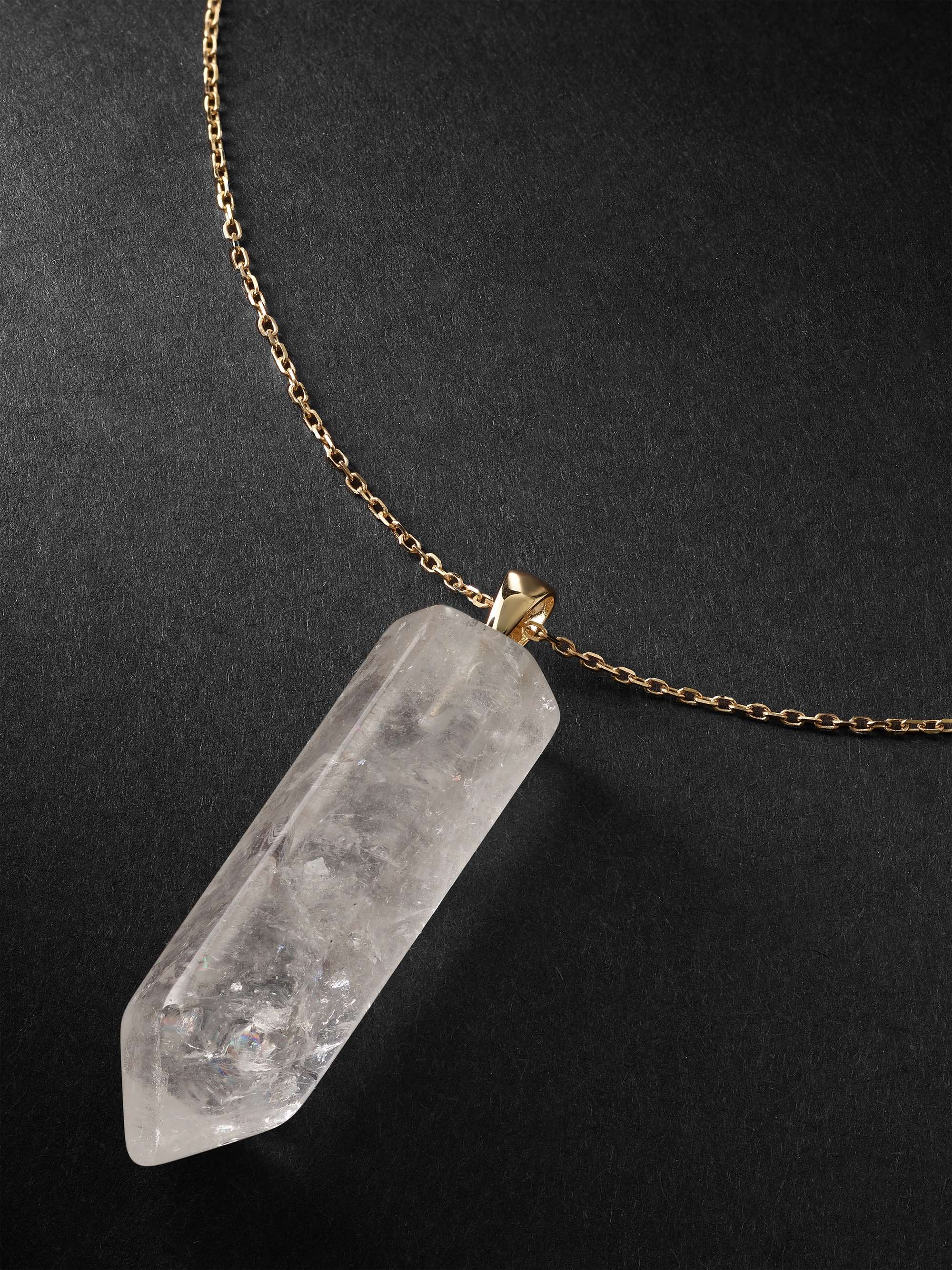 MATEO Gold Quartz Pendant Necklace