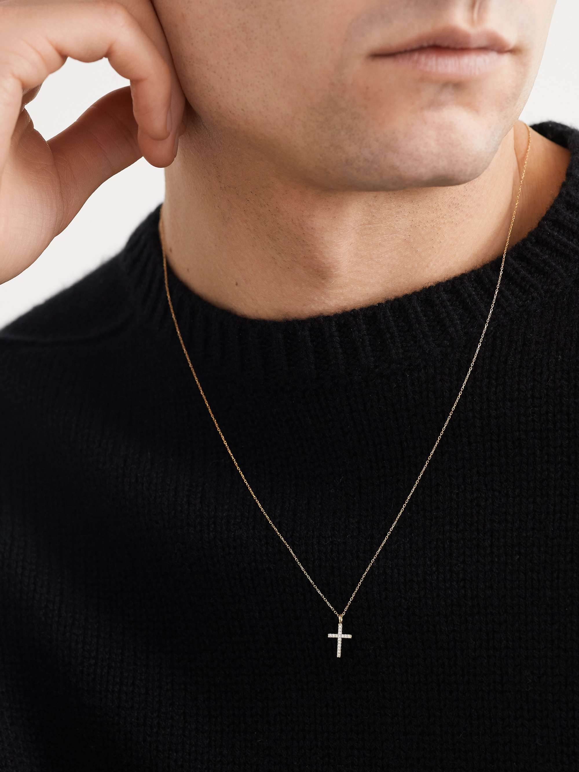 MATEO Gold Diamond Pendant Necklace
