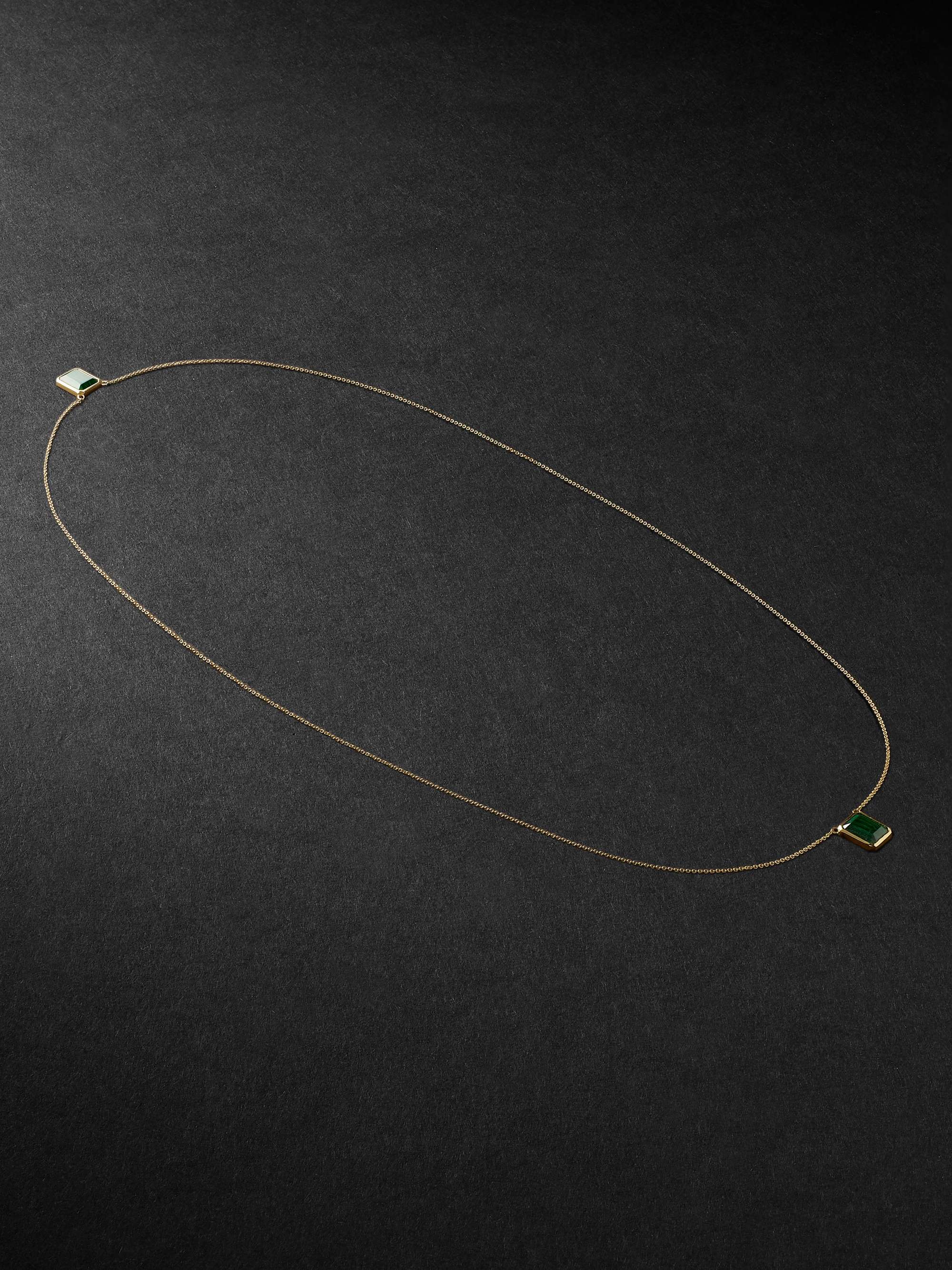 MATEO Gold Malachite Necklace