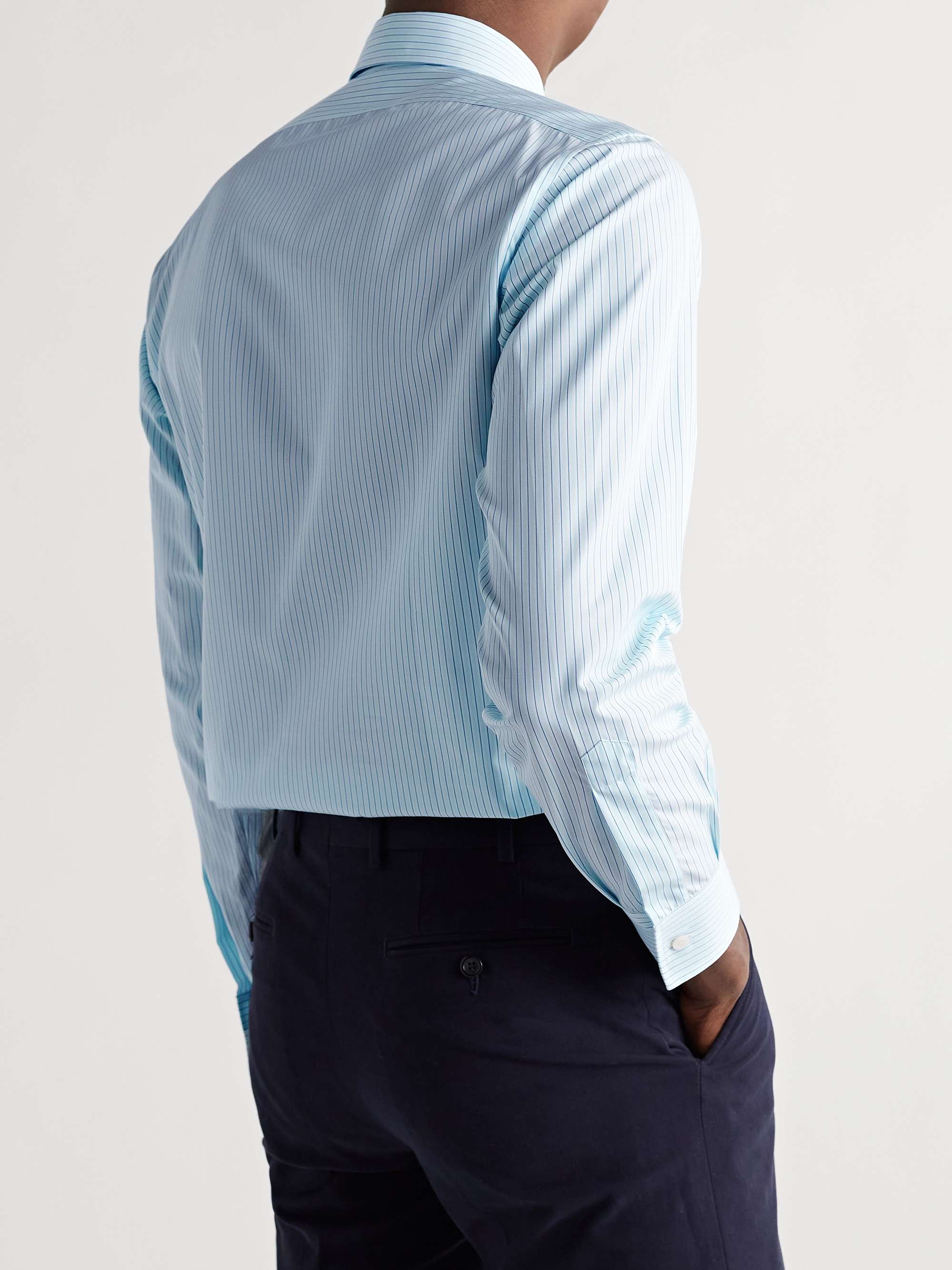 CHARVET Striped Cotton-Poplin Shirt