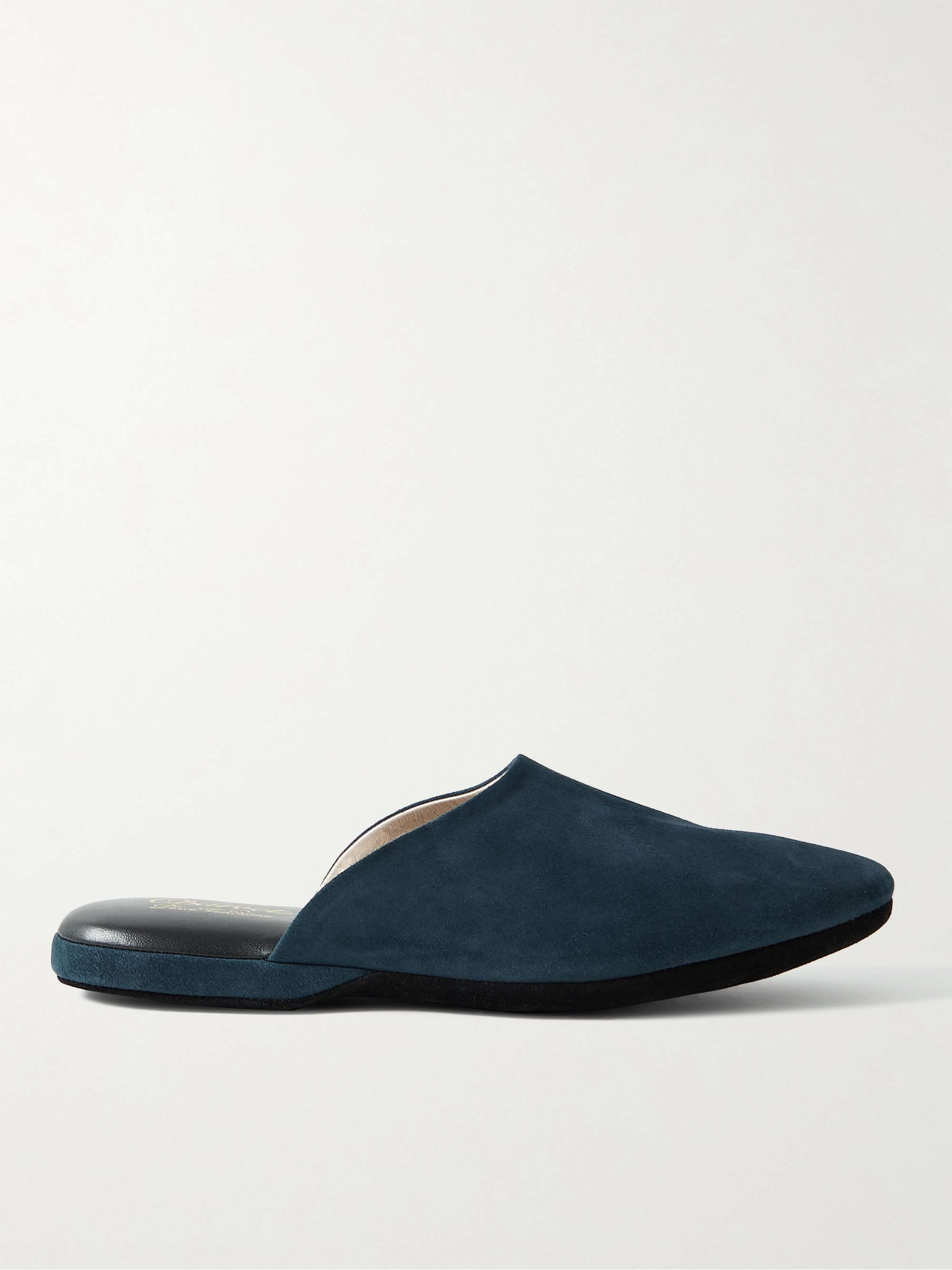 Fashion Mens Comfort BLUE SUEDE Palm Slippers