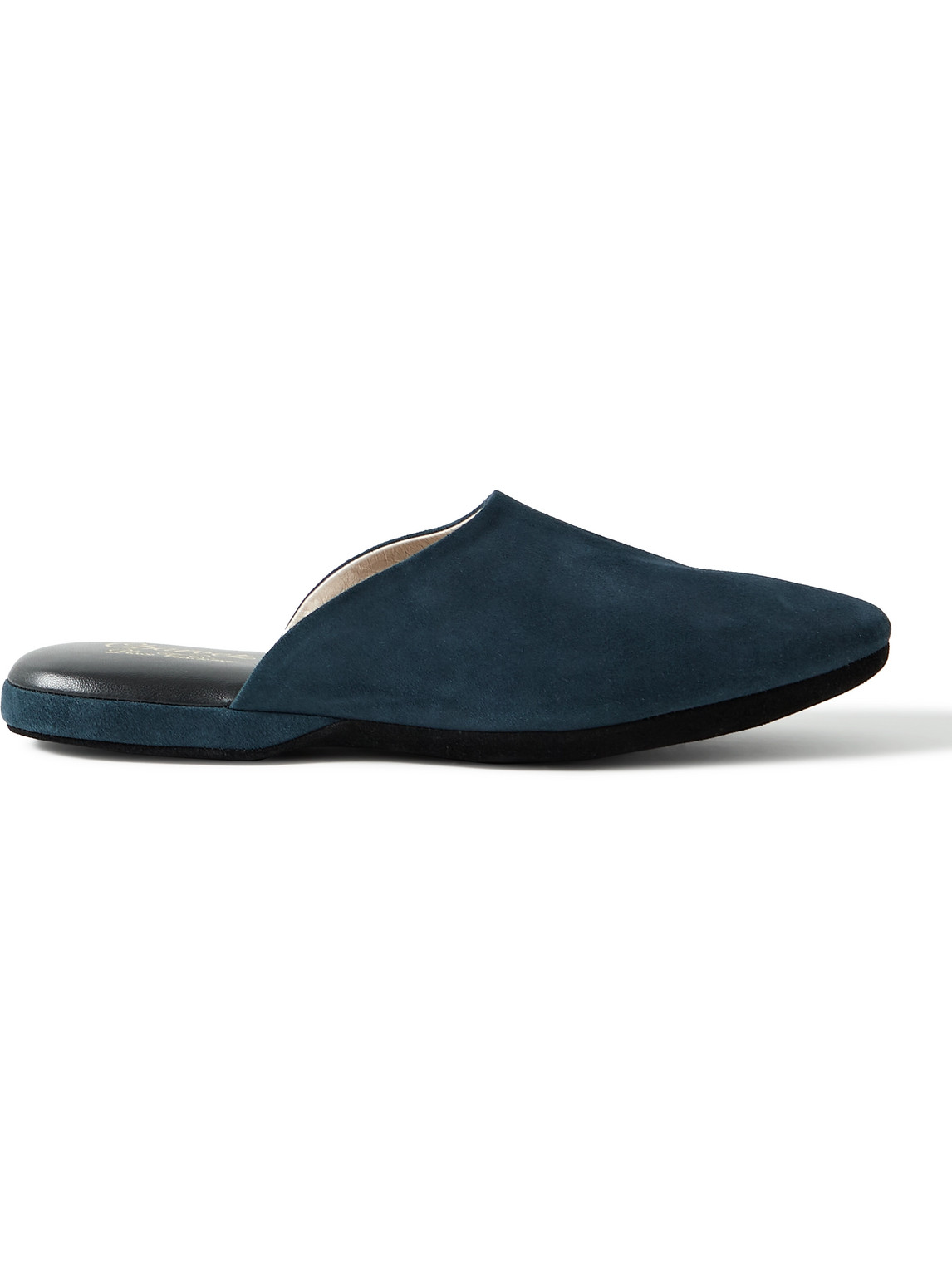 Charvet Suede Slippers In Blue
