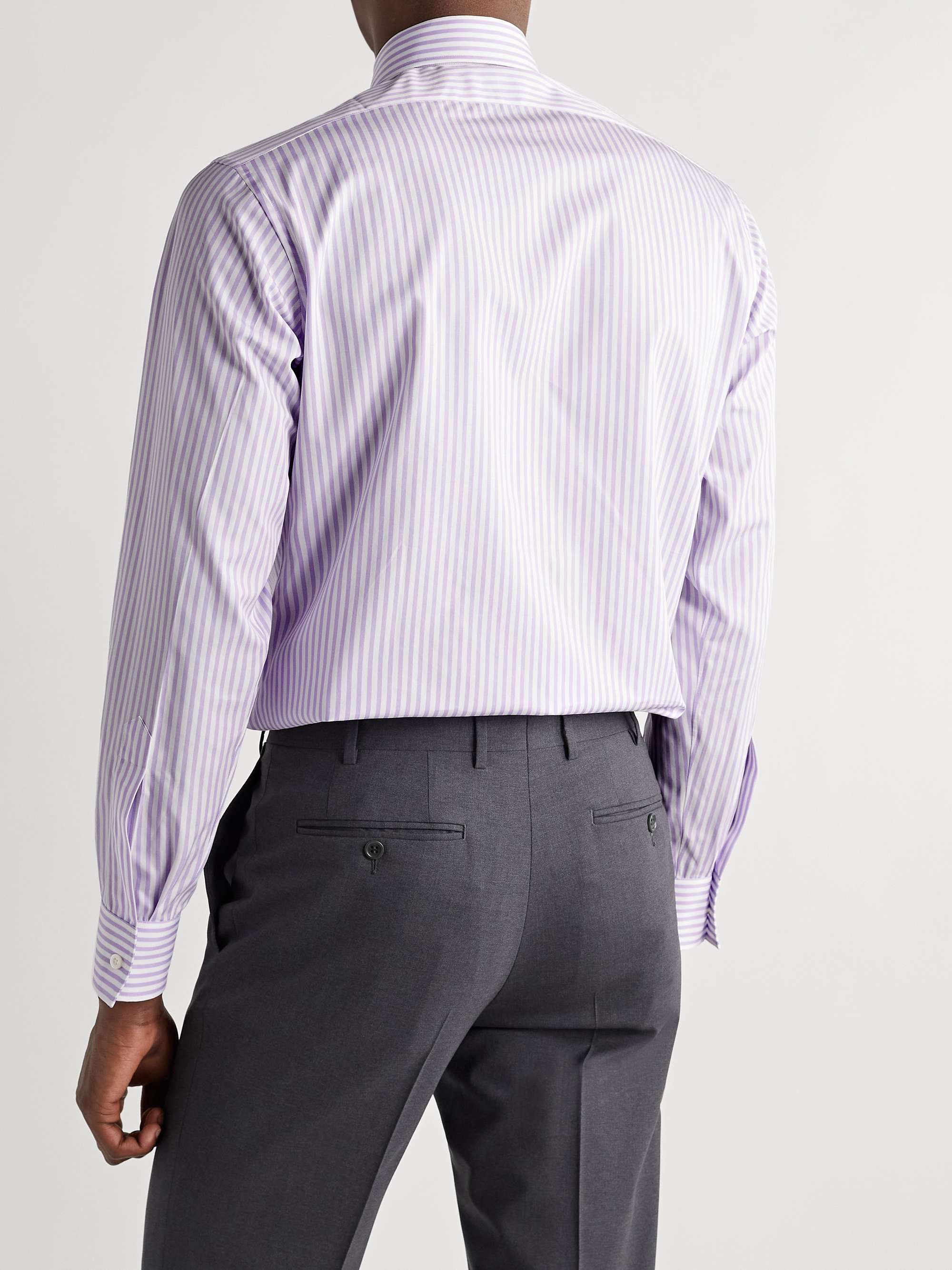 CHARVET Striped Cotton-Poplin Shirt