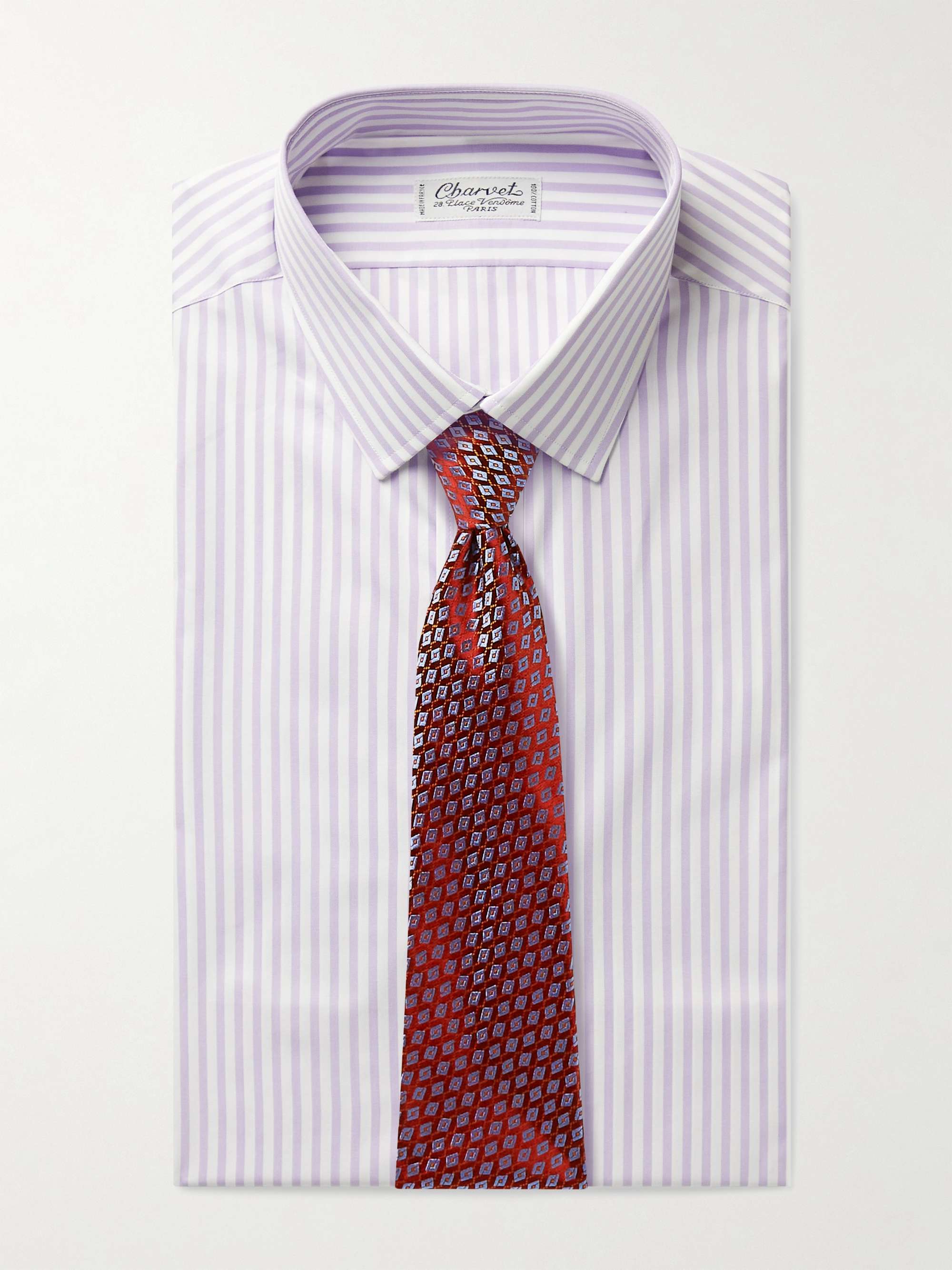 CHARVET Striped Cotton-Poplin Shirt