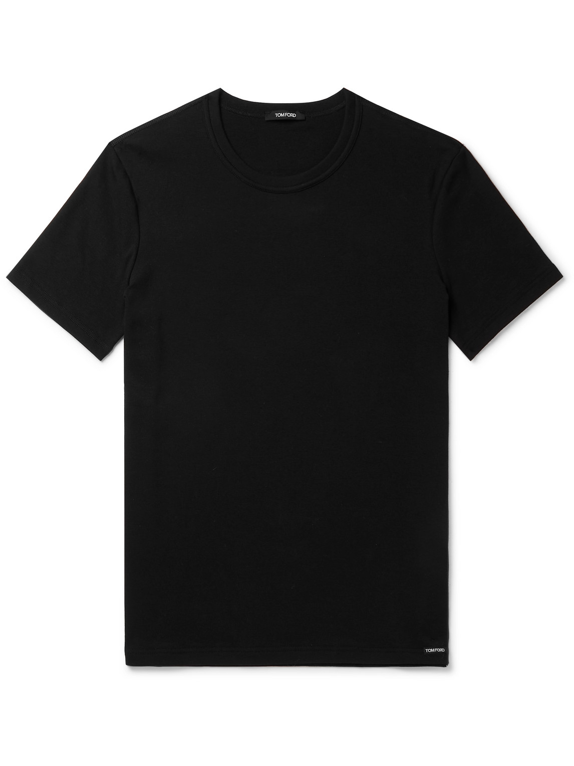 Tom Ford Slim-fit Stretch Cotton And Modal-blend T-shirt In Black