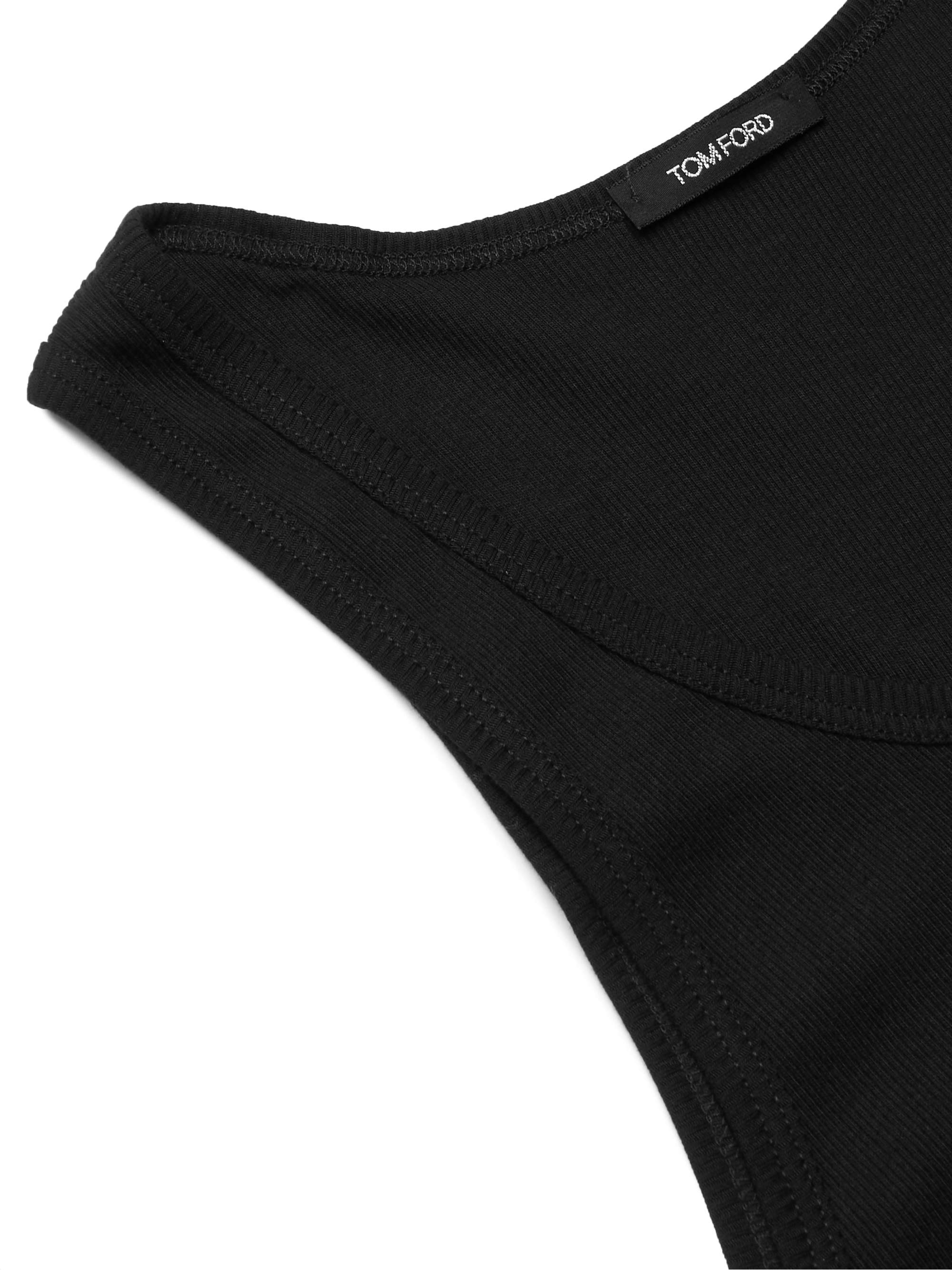 TOM FORD Ribbed Cotton and Modal-Blend Jersey Tank Top