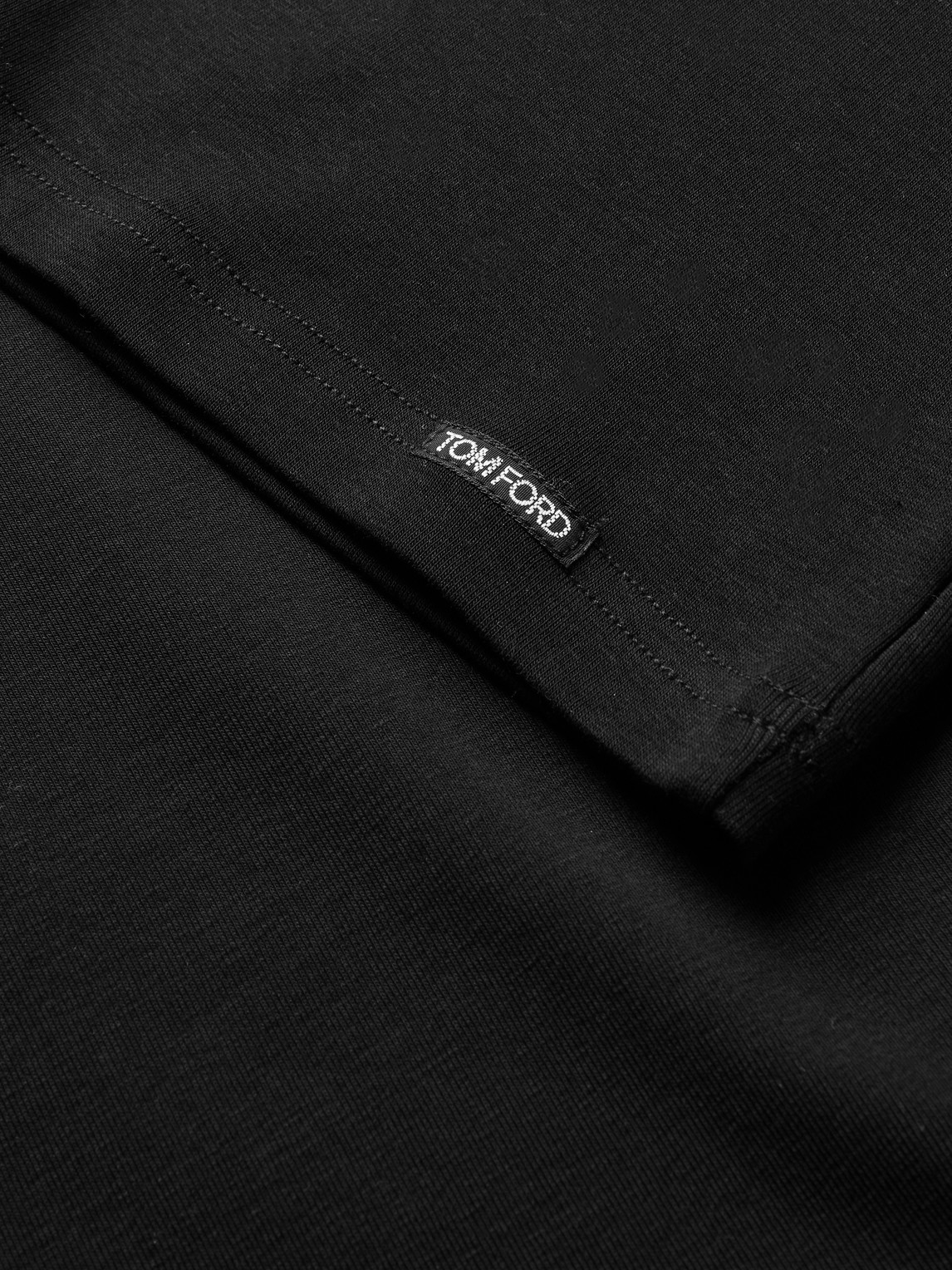 Shop Tom Ford Slim-fit Stretch-cotton Jersey T-shirt In Black