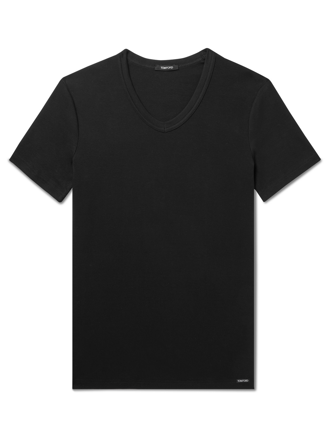 Tom Ford Slim-fit Stretch-cotton Jersey T-shirt In Black